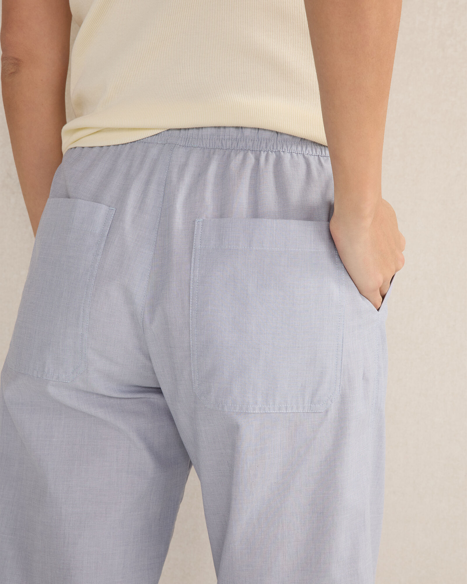 Organic Cotton Poplin Straight Leg Pants