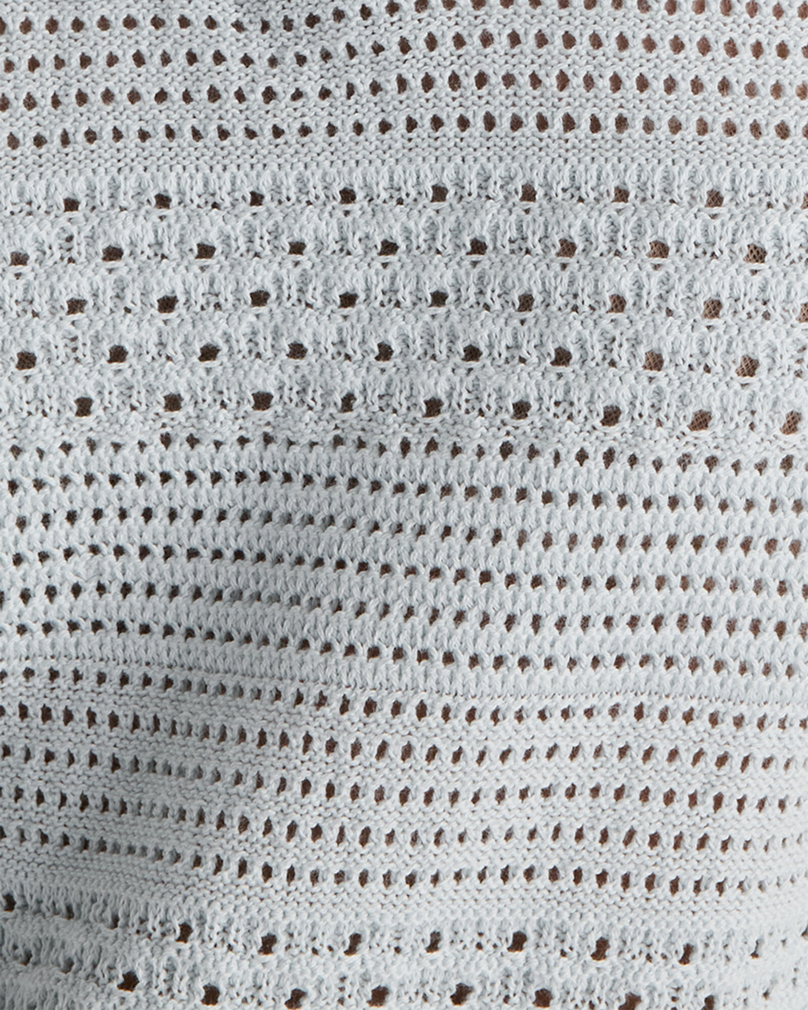 Cotton Mixed Stitch Johnny Collar Sweater