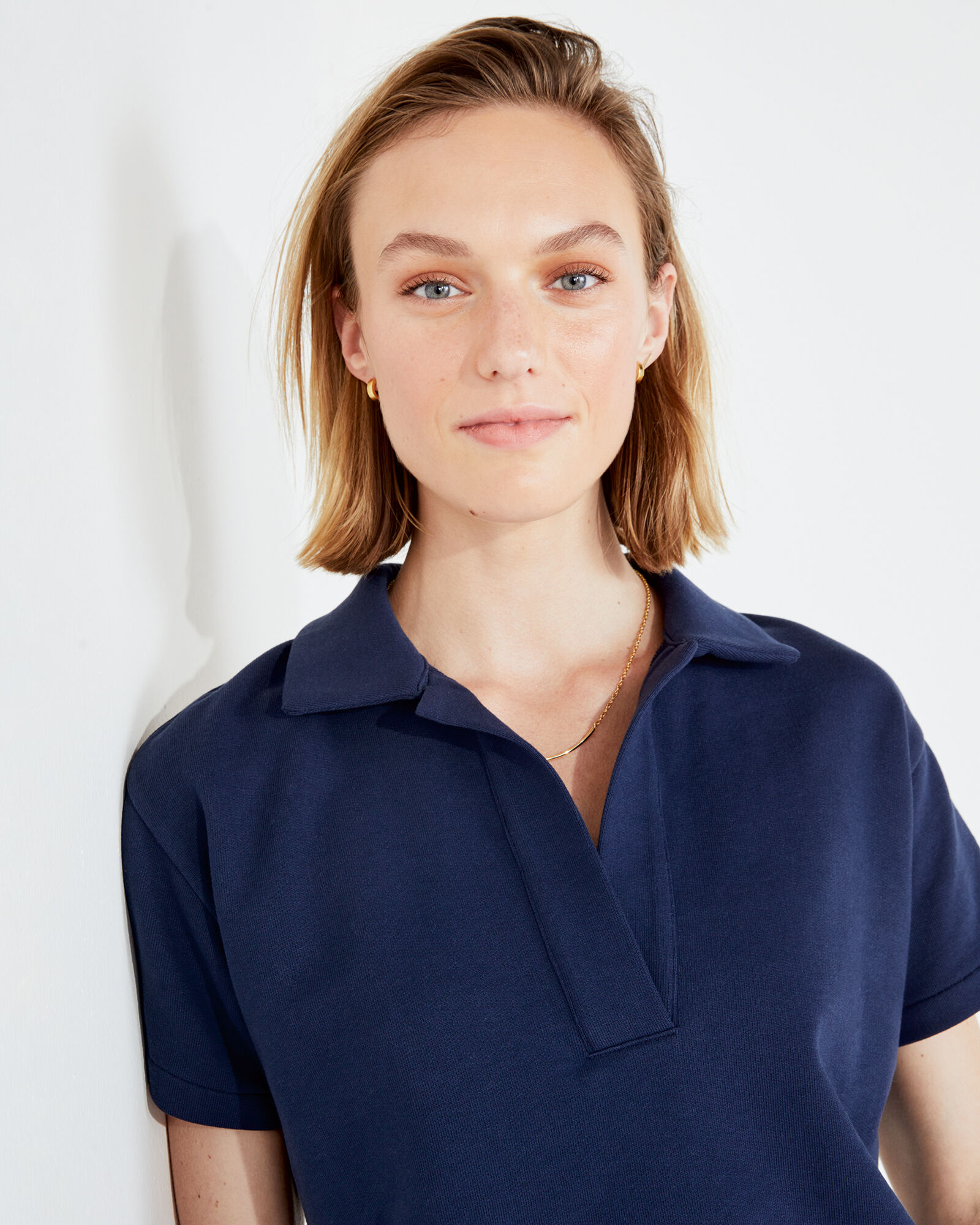 Organic Cotton French Terry Polo Shirt