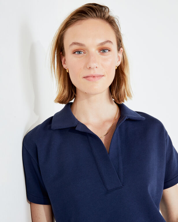 Organic Cotton French Terry Polo Shirt