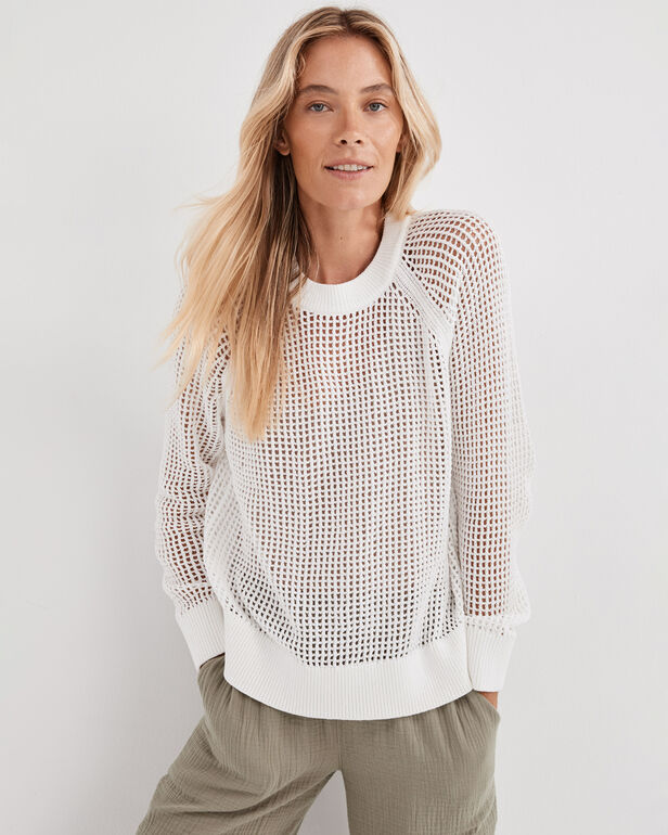 Organic Cotton Open Stitch Sweater