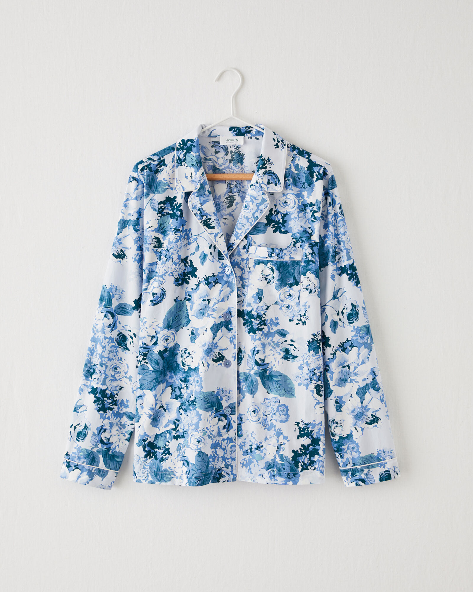 Organic Cotton Poplin Floral Sleep Top
