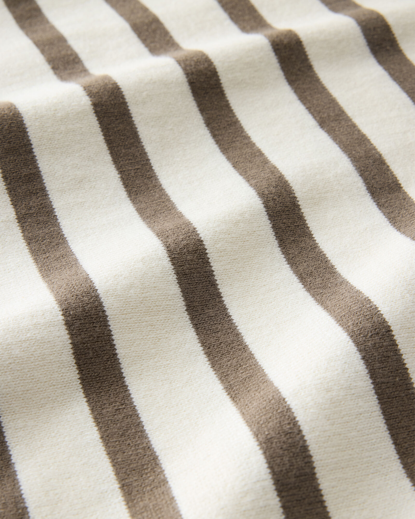 Organic Cotton Funnel Neck Striped Pullover