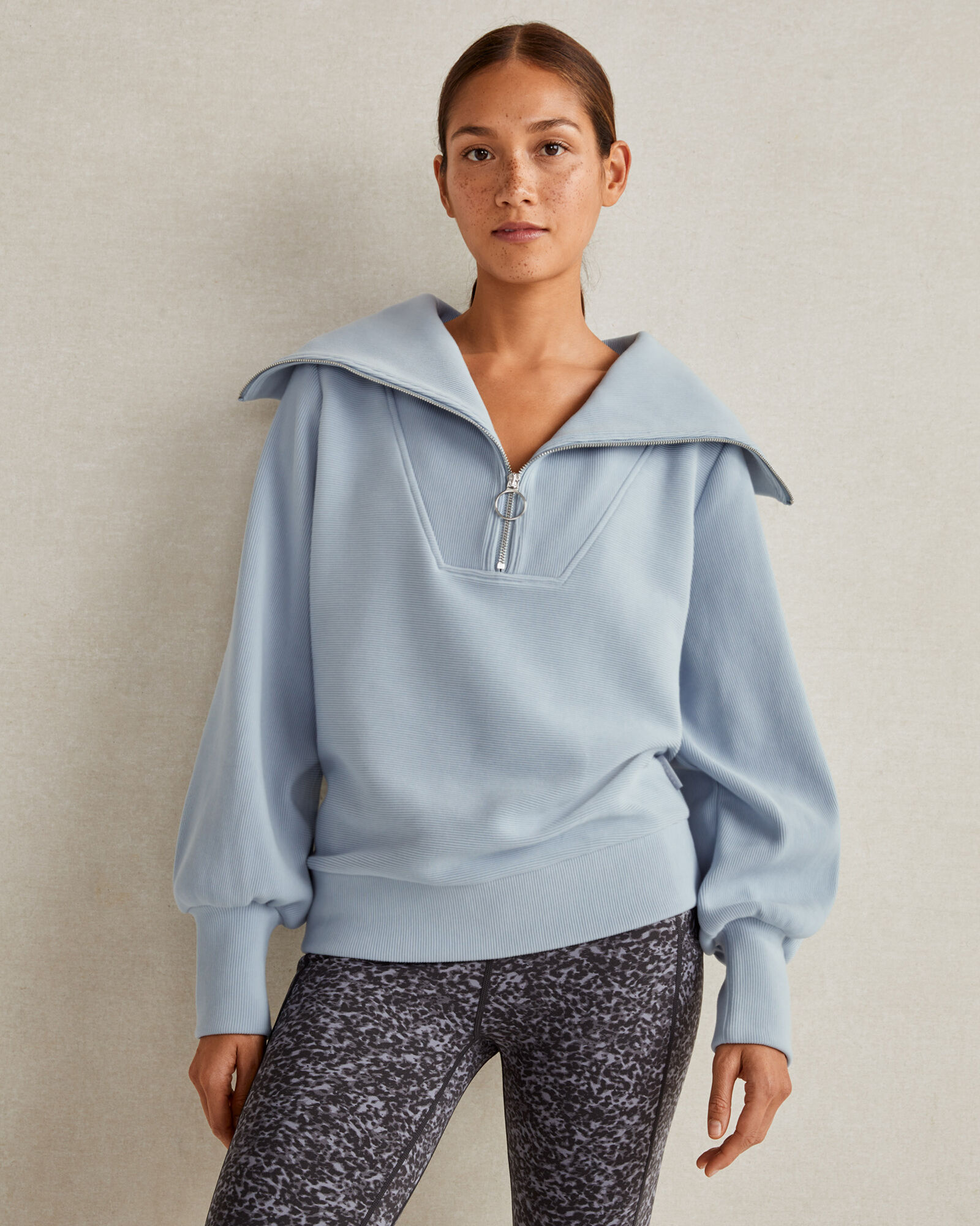 Varley Ribbed Half-Zip Sweatshirt