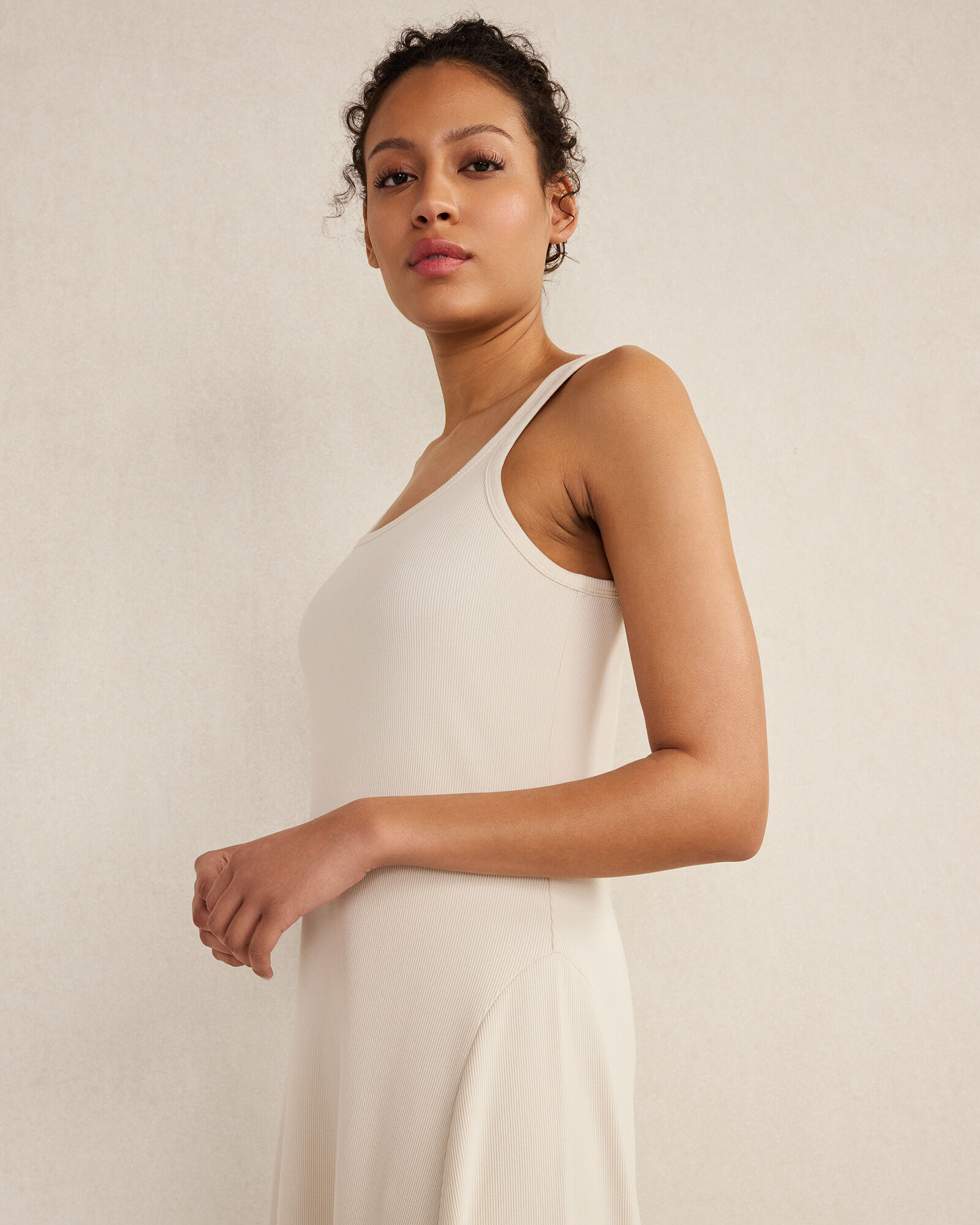 Organic Cotton Rib Knit Maxi Dress