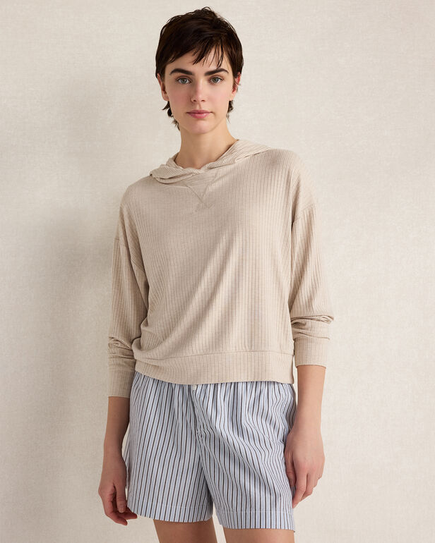 Resti Drapey Rib Knit Hoodie