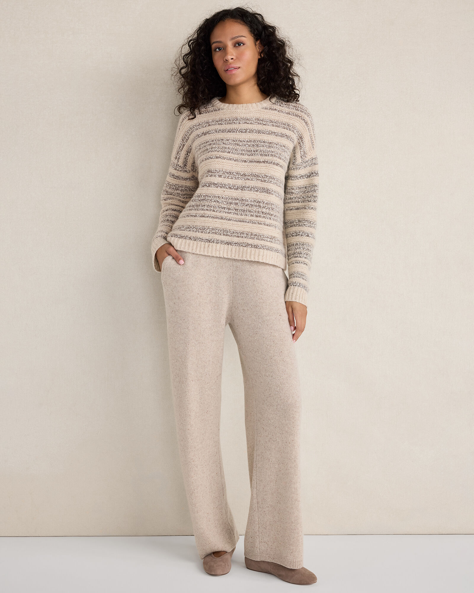 Cashmere Straight Leg Pants