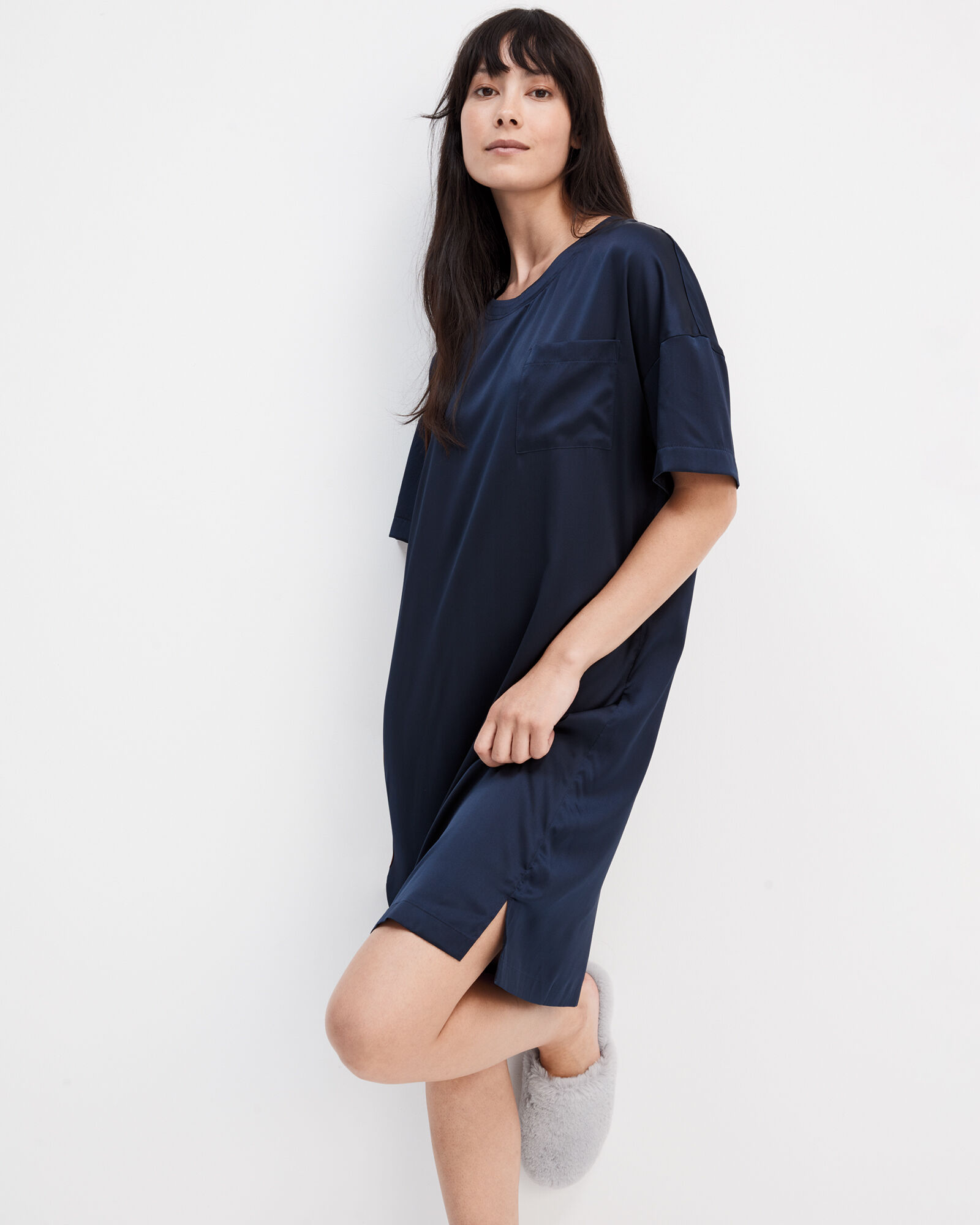 Washable Silk Shirt Dress