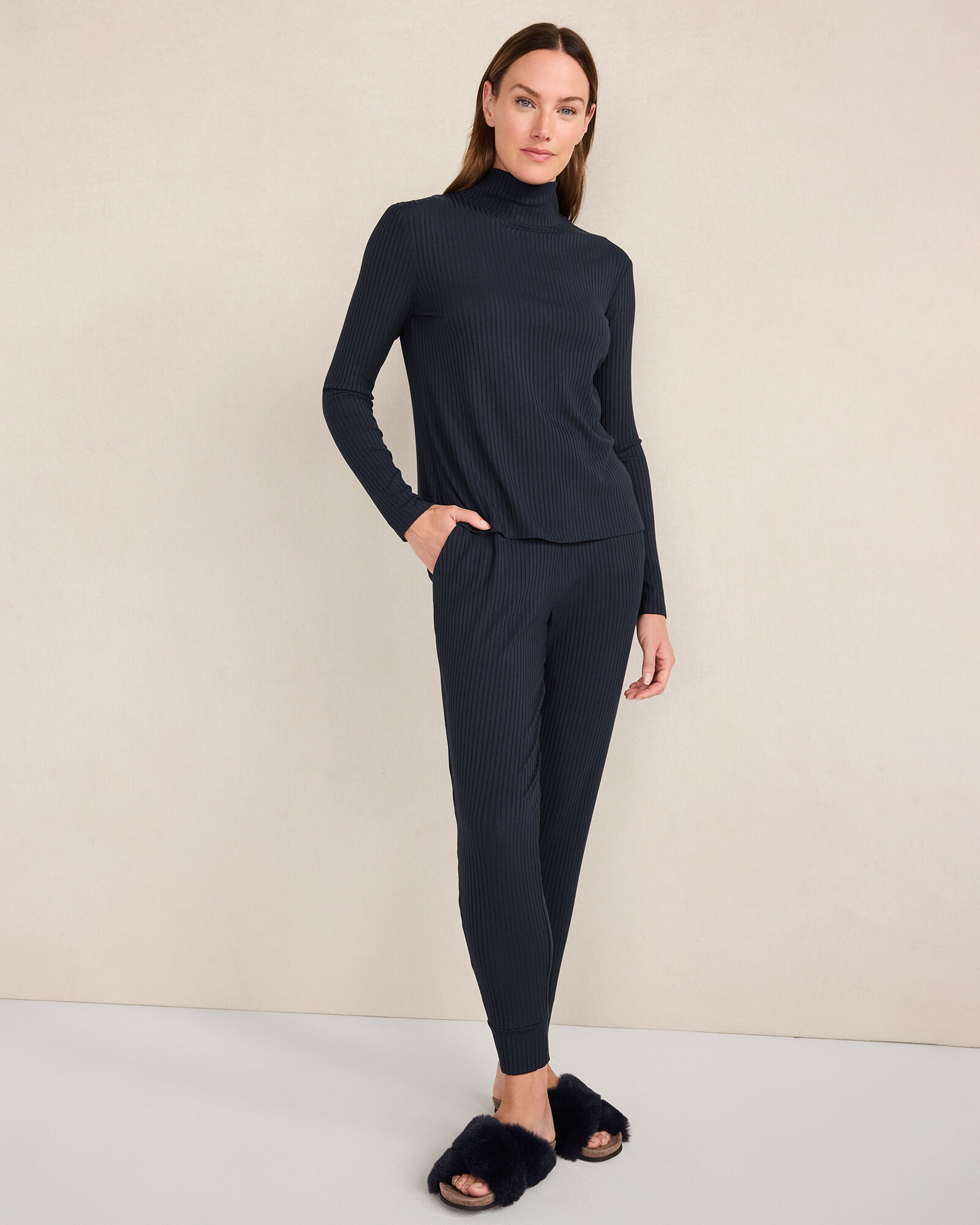 Resti Drapey Rib Knit Turtleneck