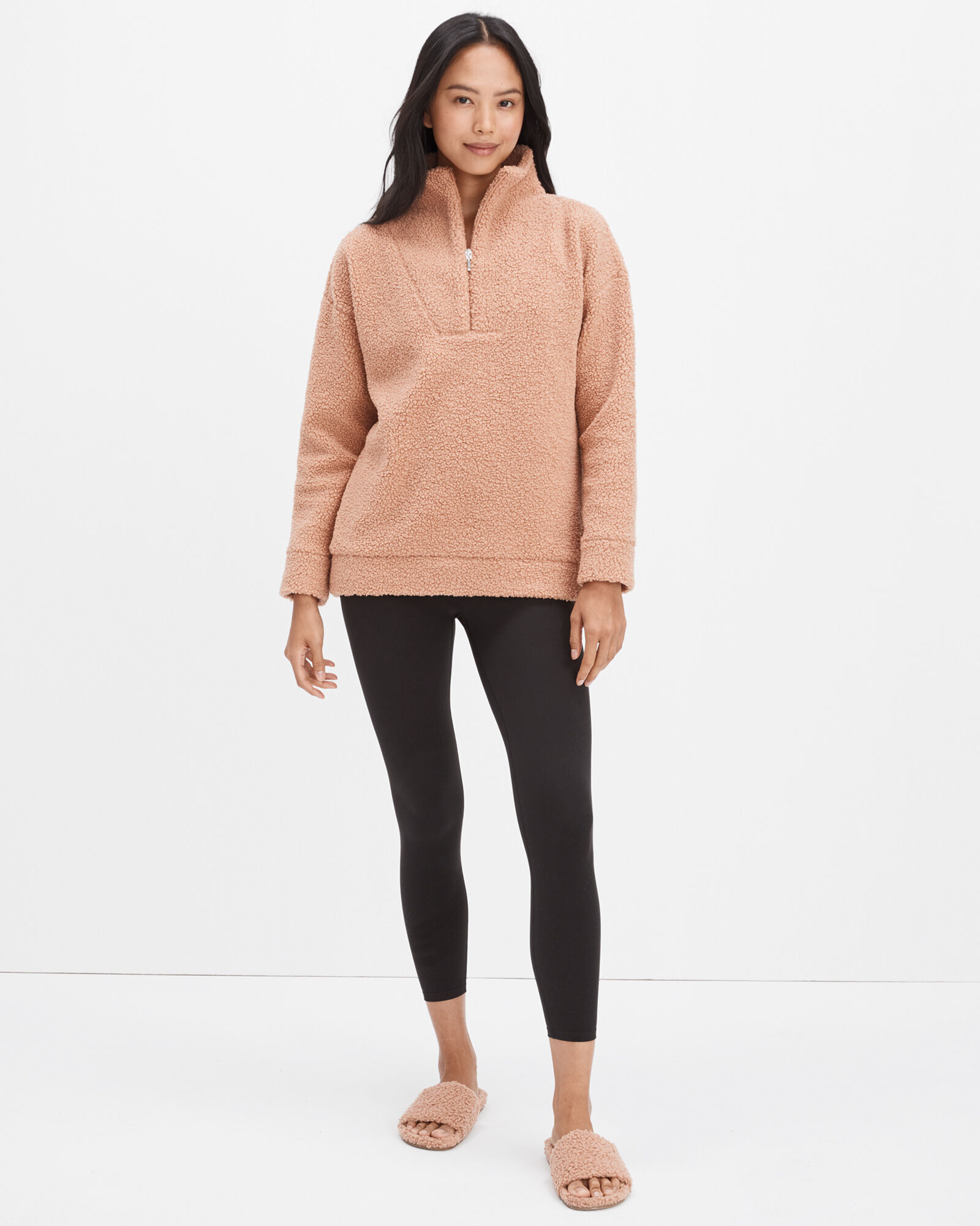 Half zip sherpa discount sweater