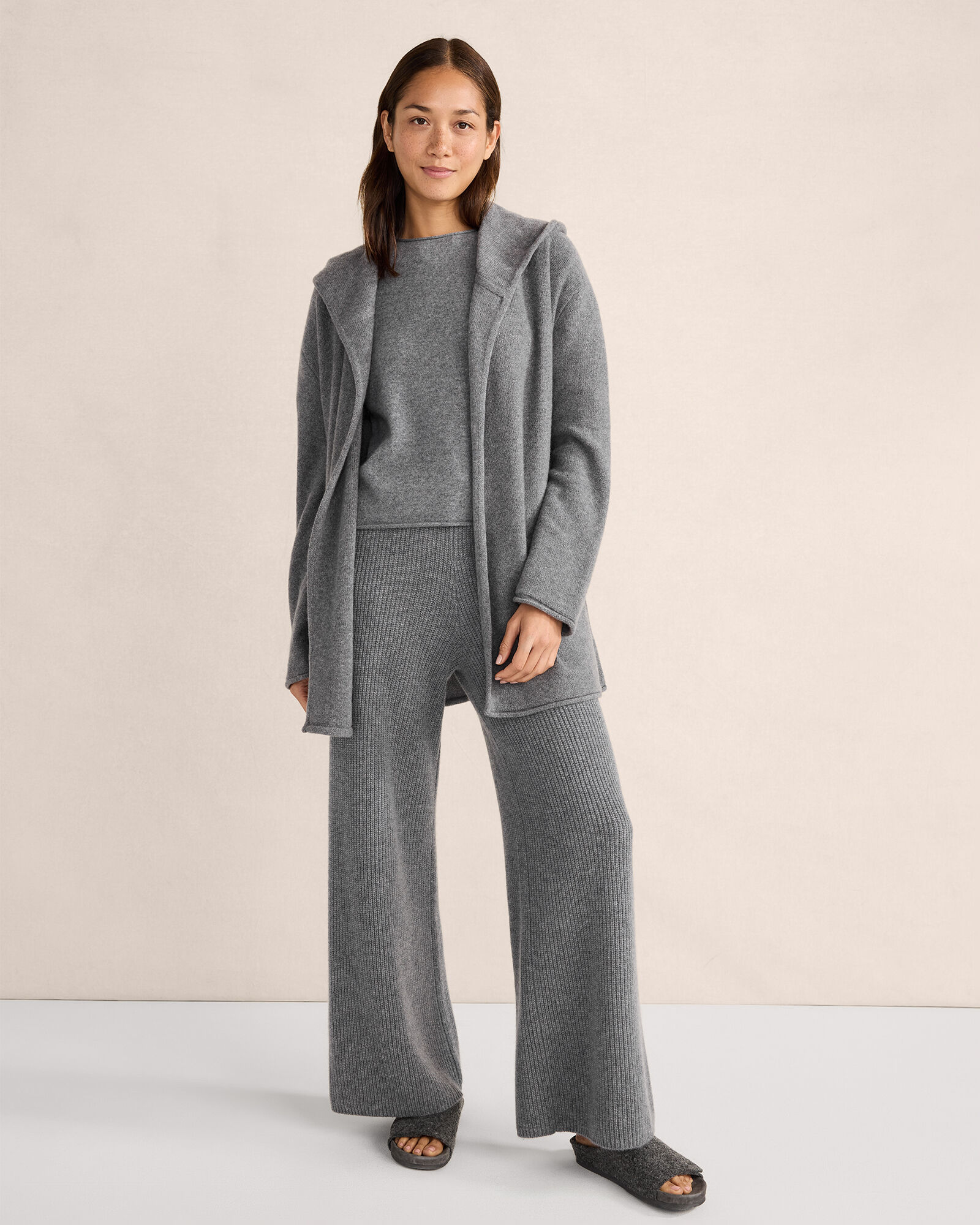 Cashmere Rib Knit Wide Leg Pants | Haven Well Within