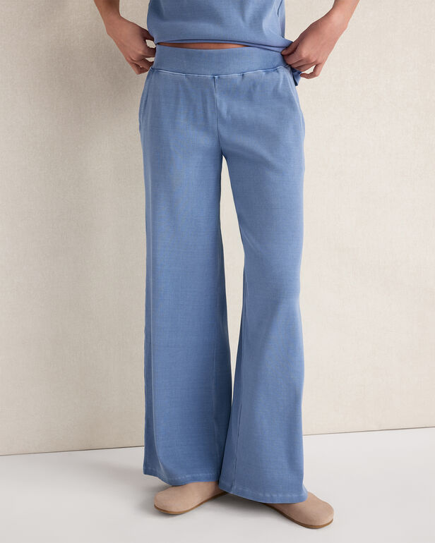Resti Organic Cotton Rib Knit Wide Leg Pants