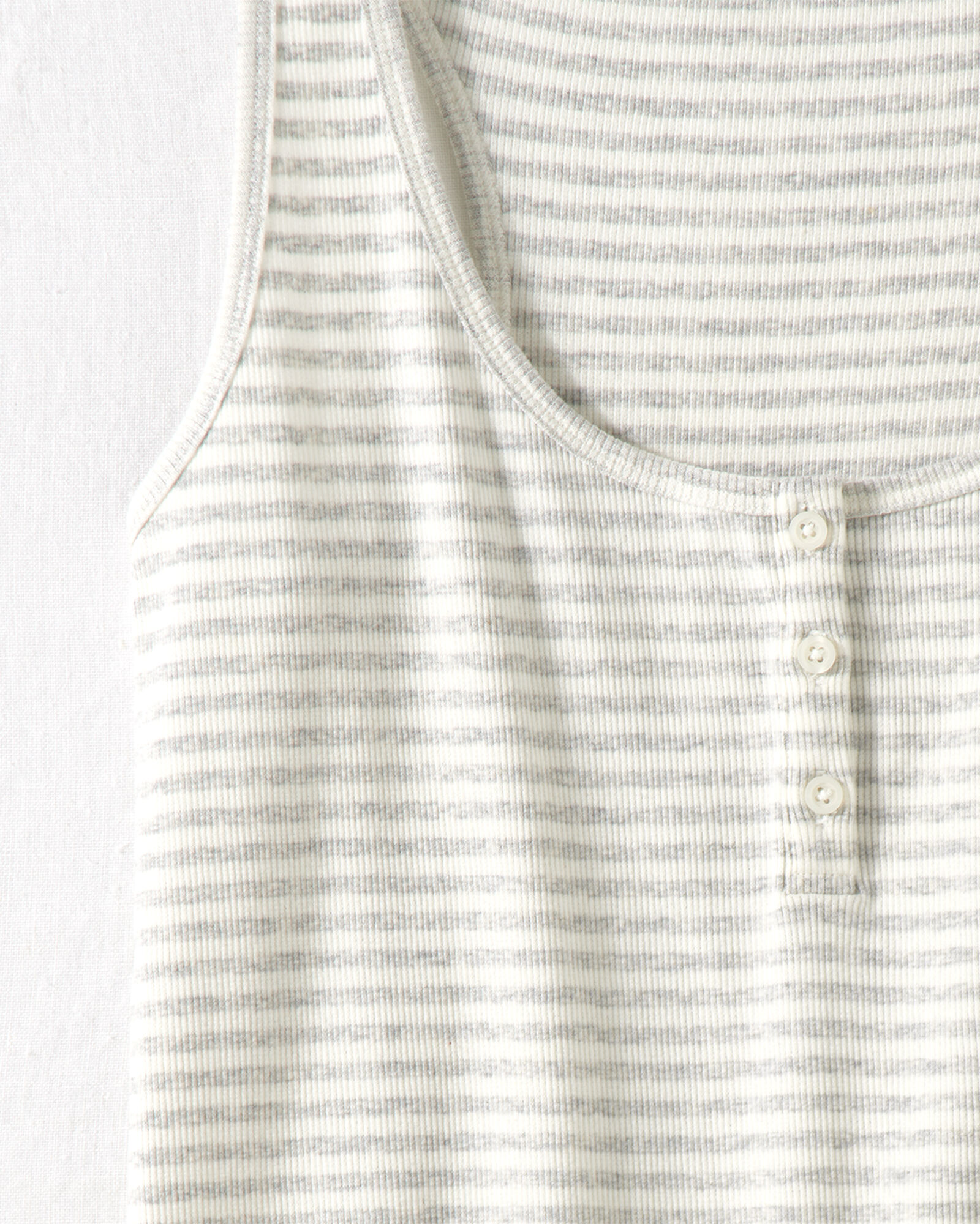 【2plan】Holden Stripe Ribbed Henley Neck Ringer S/S T Striped Ribbed Henley Tank | Haven Well Within