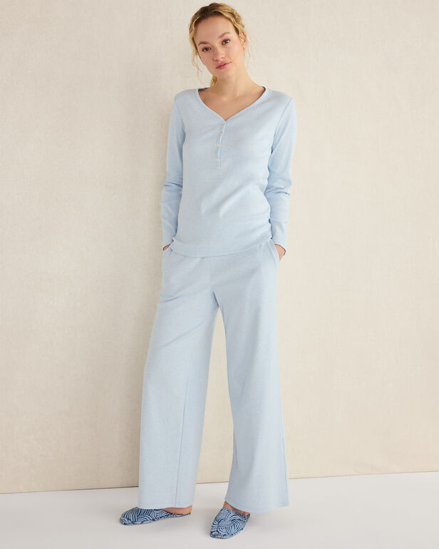 Organic Cotton Rib Knit Henley