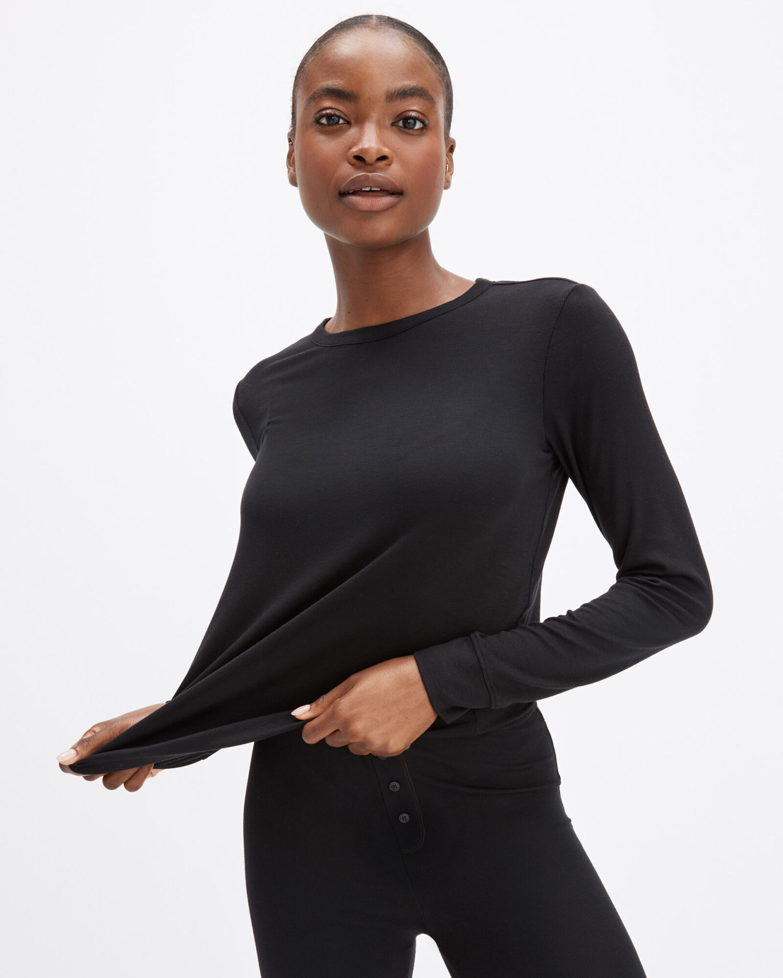Rib on sale knit crewneck