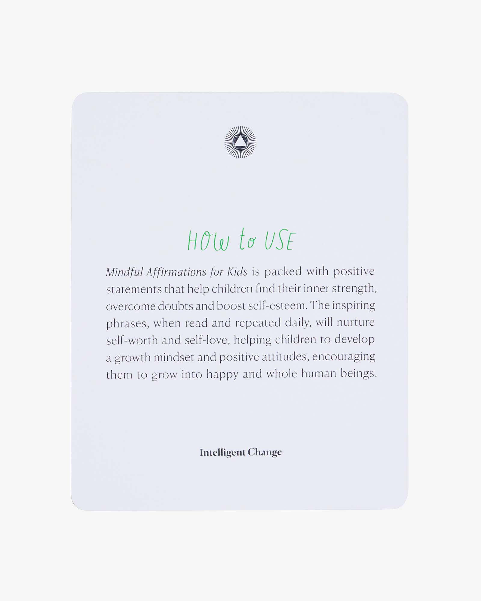 Intelligent Change Mindful Affirmation Cards for Kids