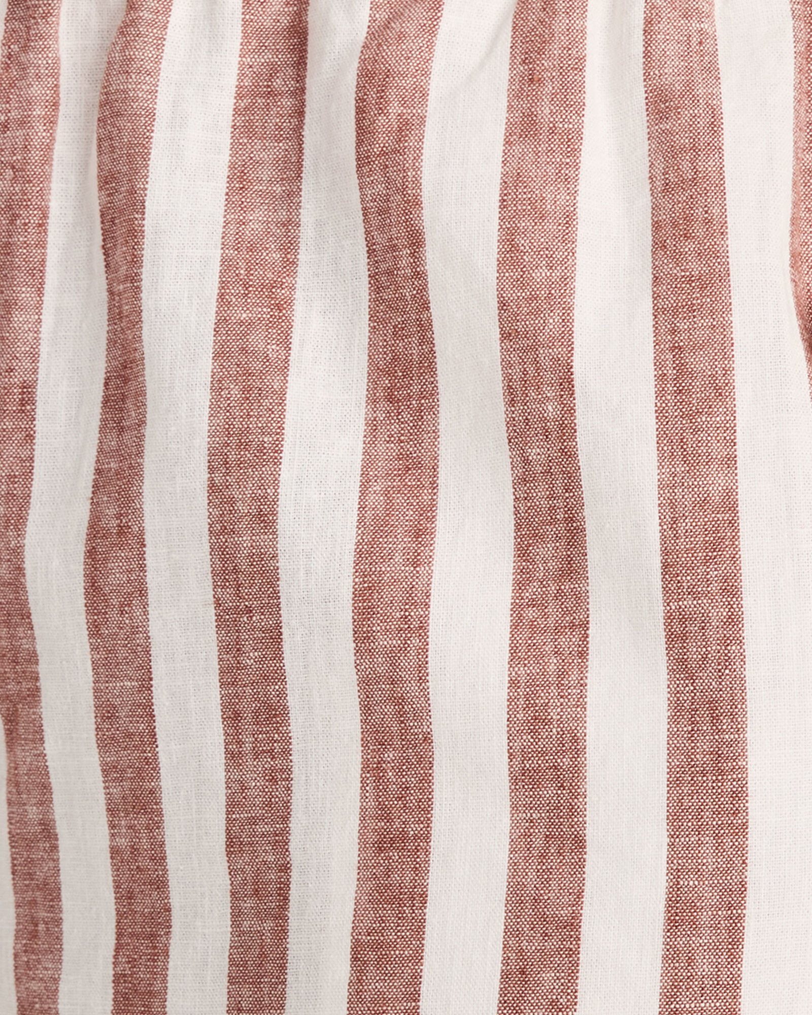Organic Cotton Linen Striped Wide Leg Pants