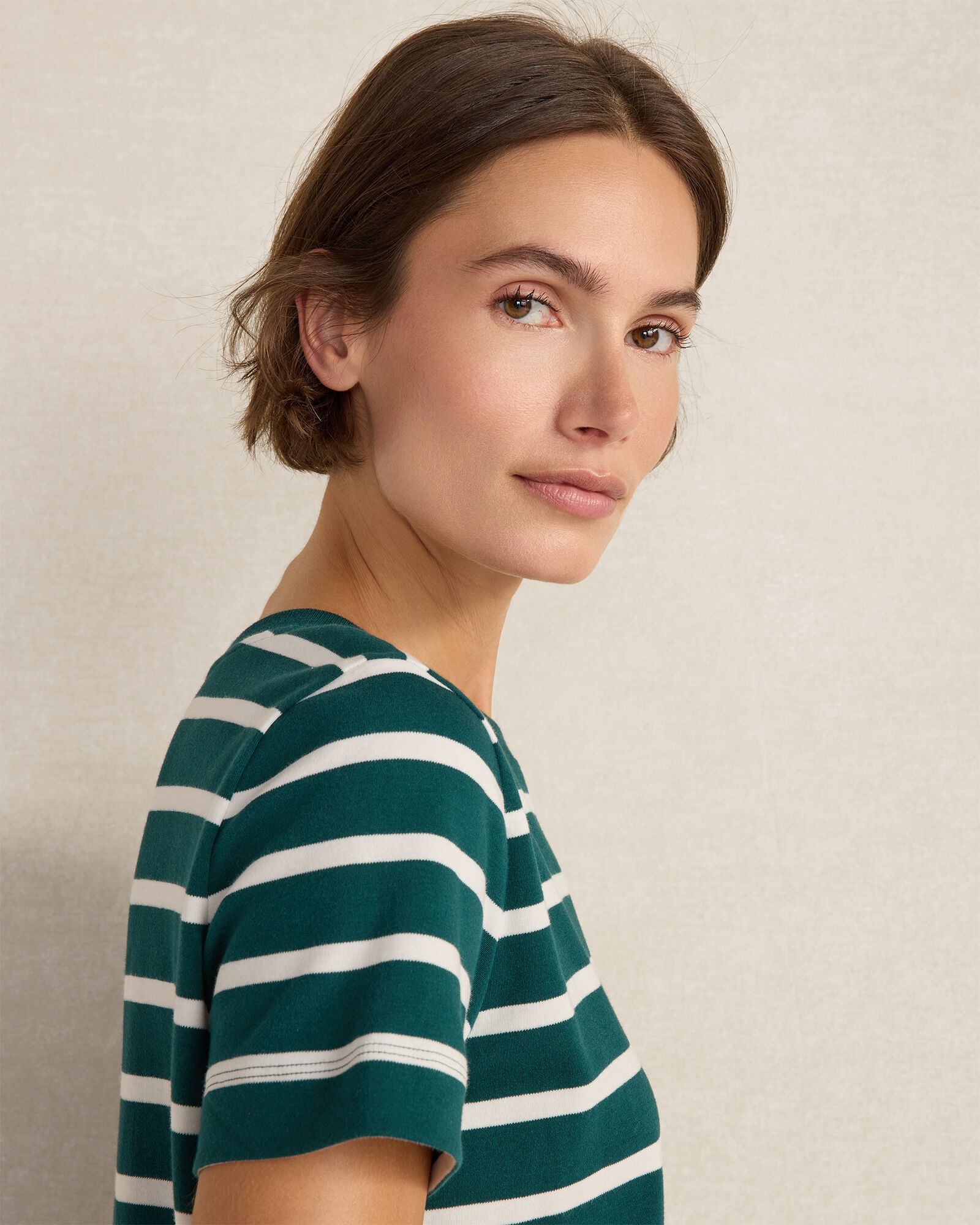 Organic Cotton Interlock Striped T-Shirt Dress