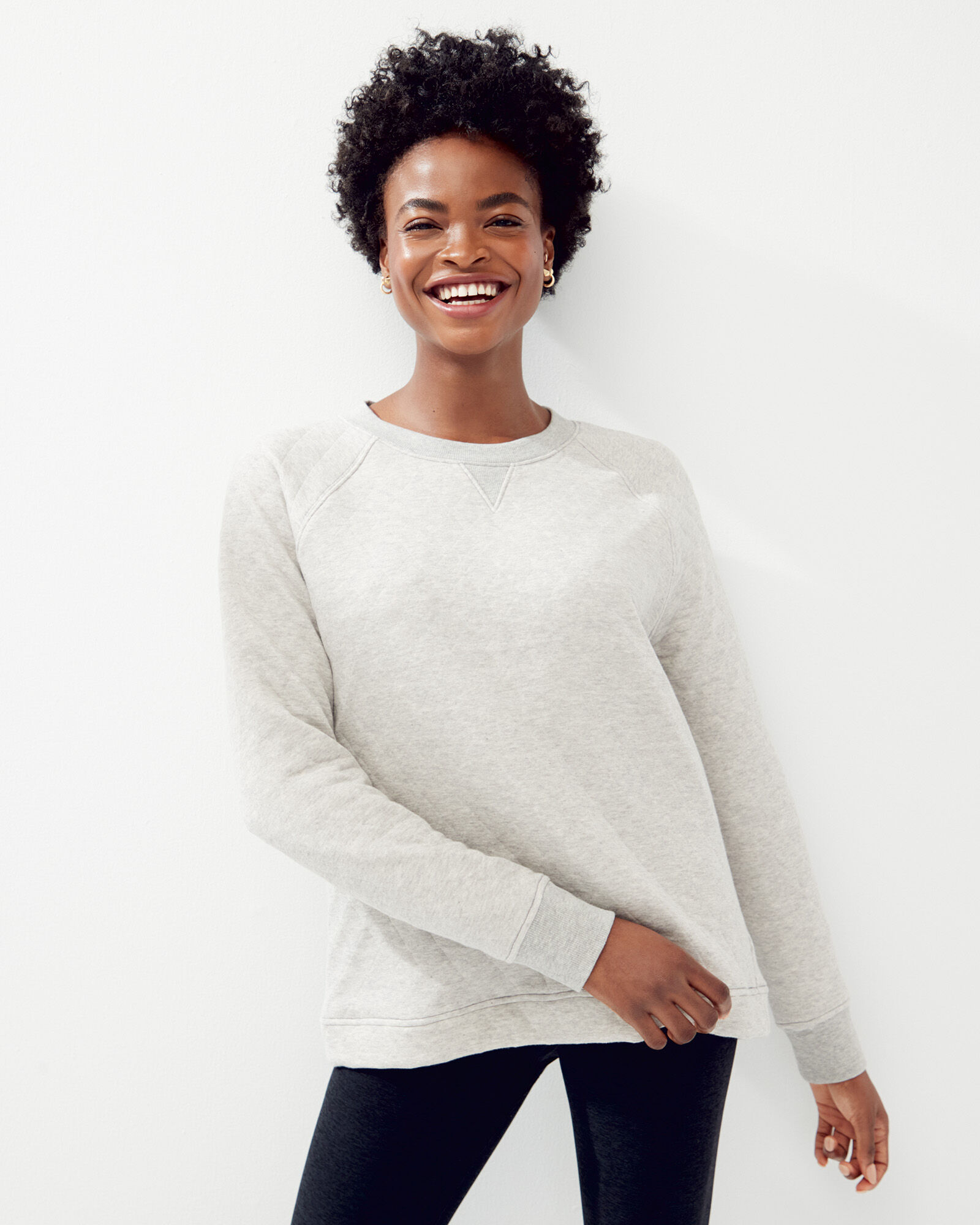 Quilted sweatshirt store