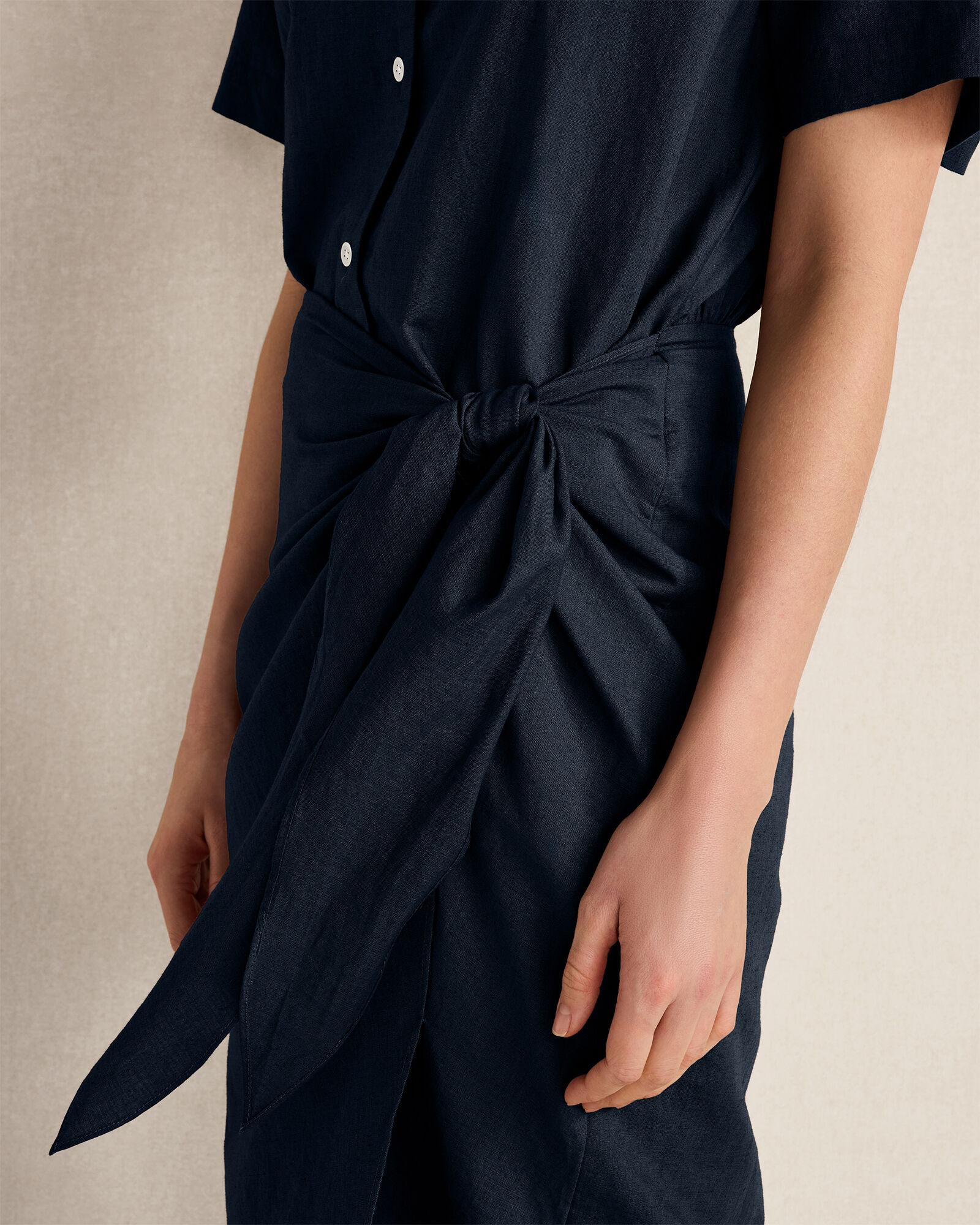 Organic Cotton Linen Wrap Dress