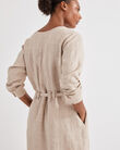 Linen Shirt Dress - Camel