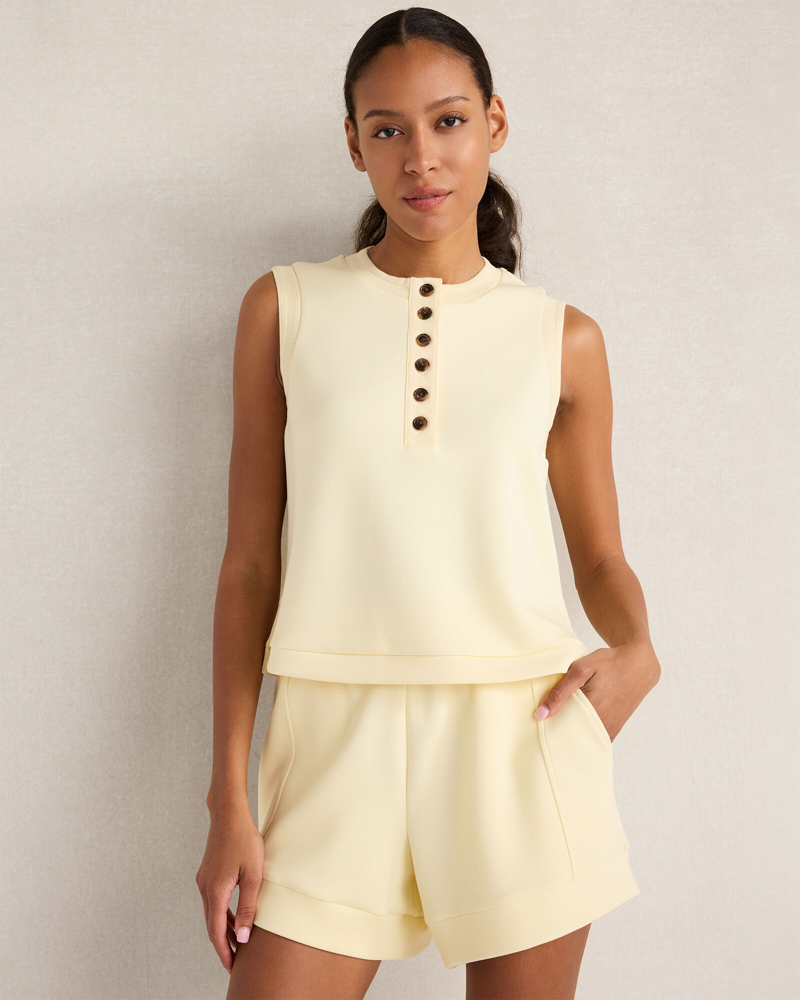 Varley Marla Button Placket Tank