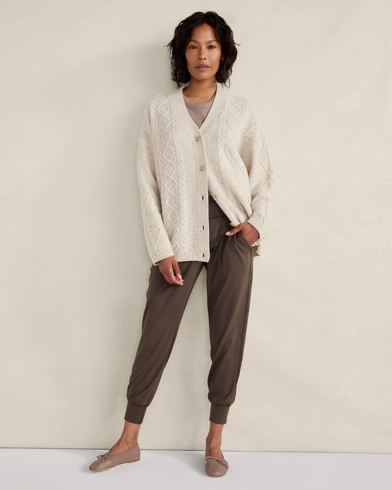 Cashmere Cable Knit Cardigan