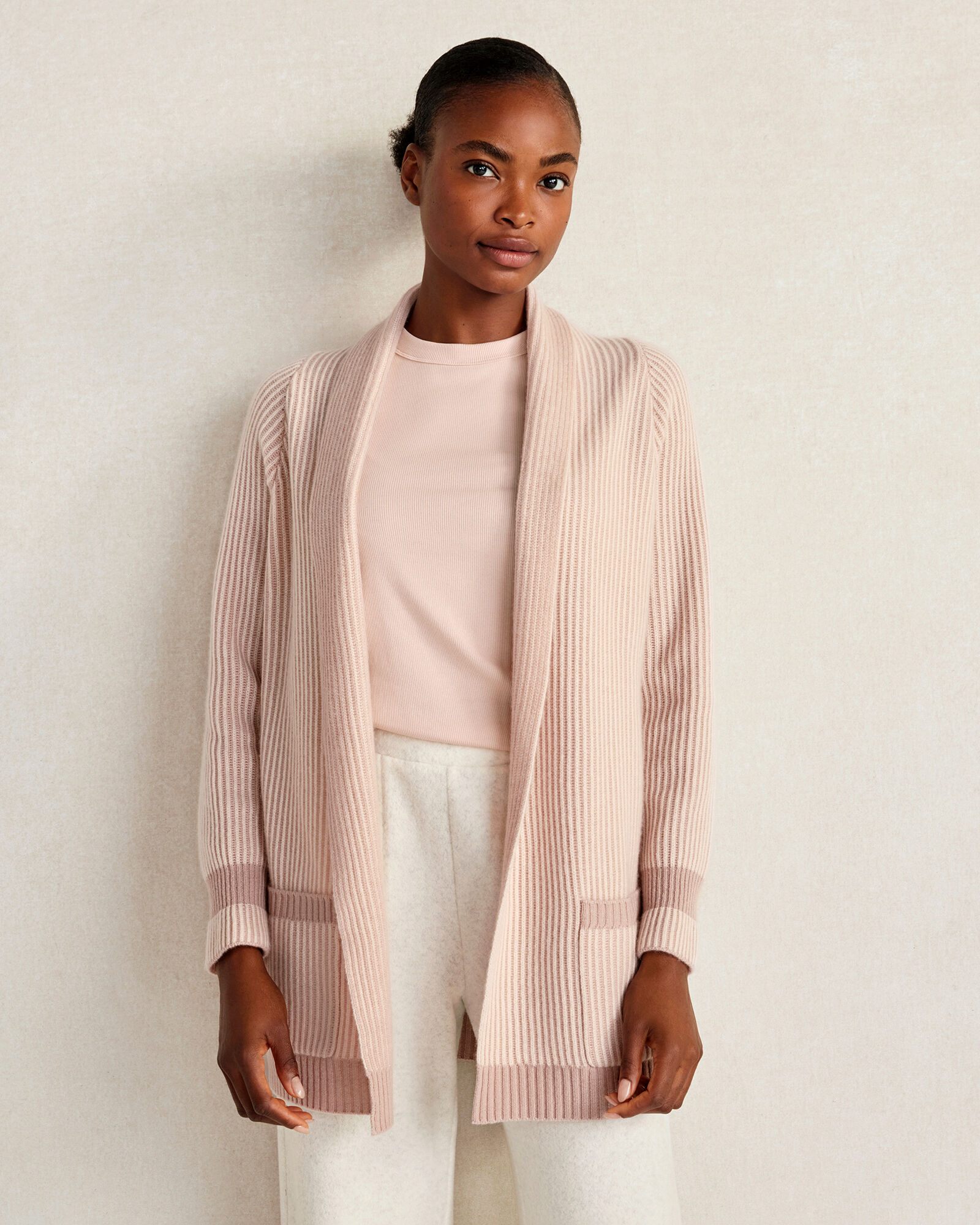 Recycled Cashmere Shaker Stitch Cardigan | Haven Well Within