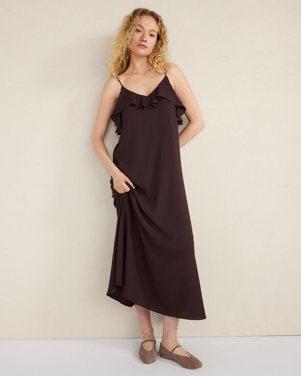 Georgette Flounce Maxi Dress