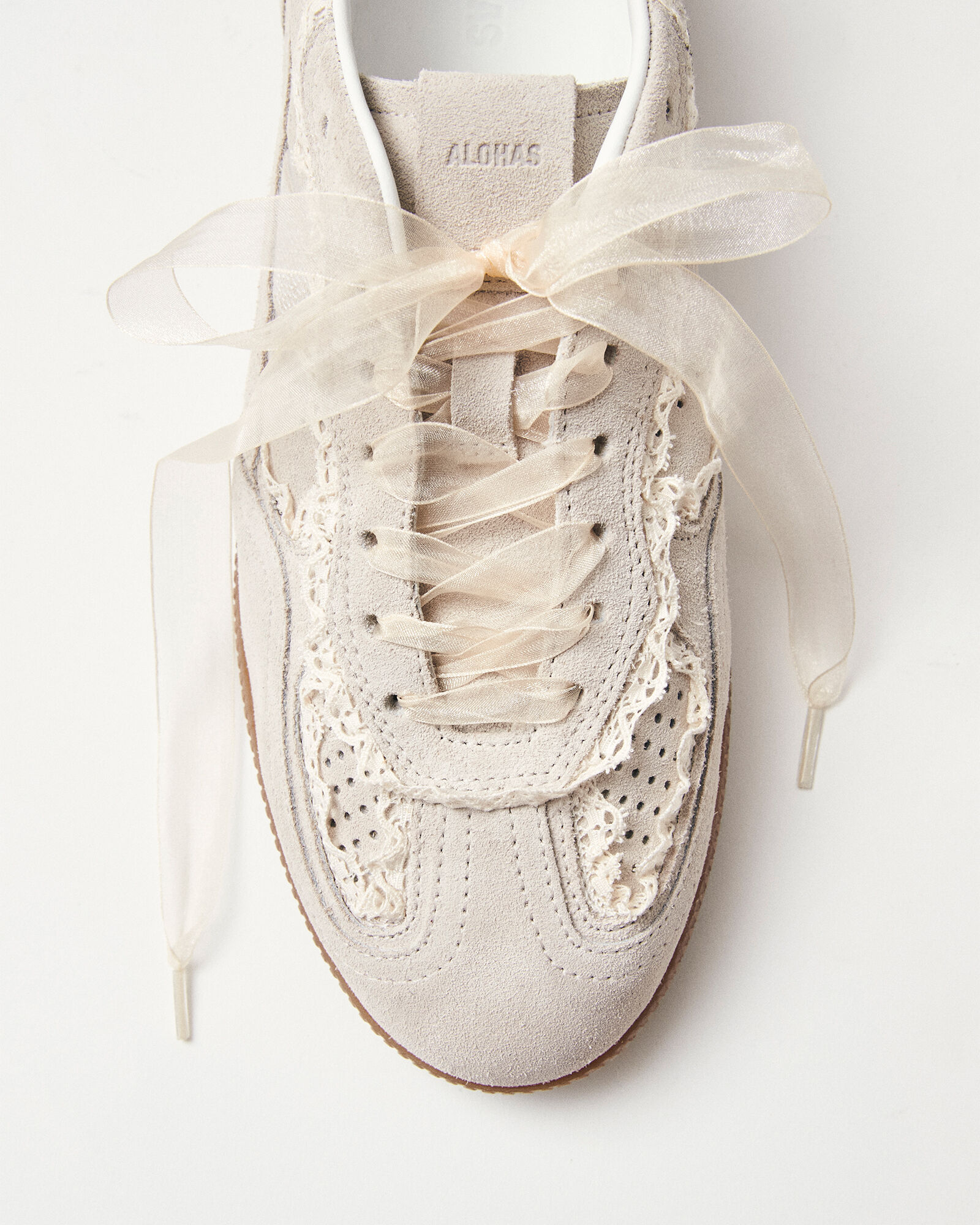 ALOHAS Tb.490 Crochet Cream Leather Sneakers