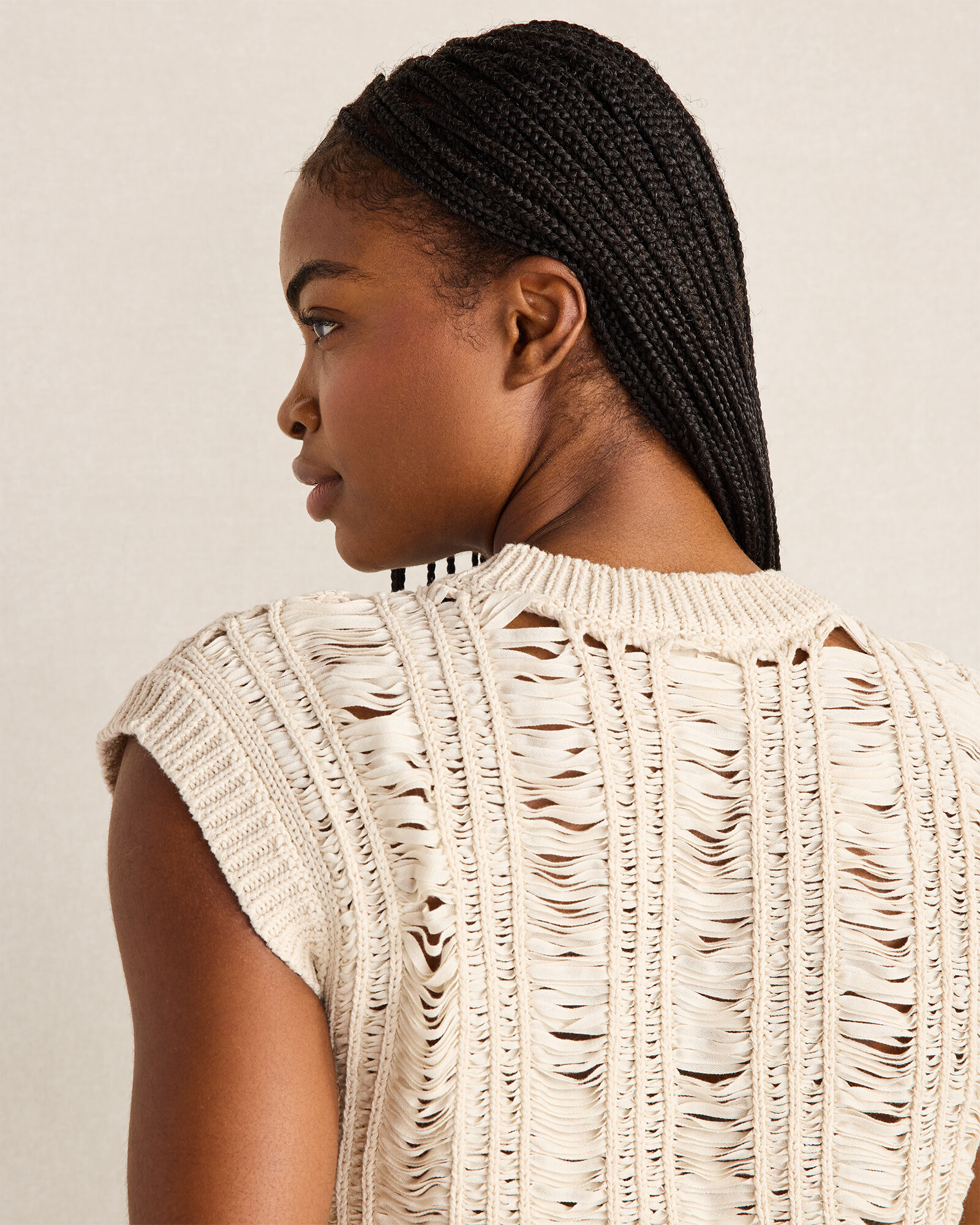 Organic Cotton Tape Yarn Sweater Vest