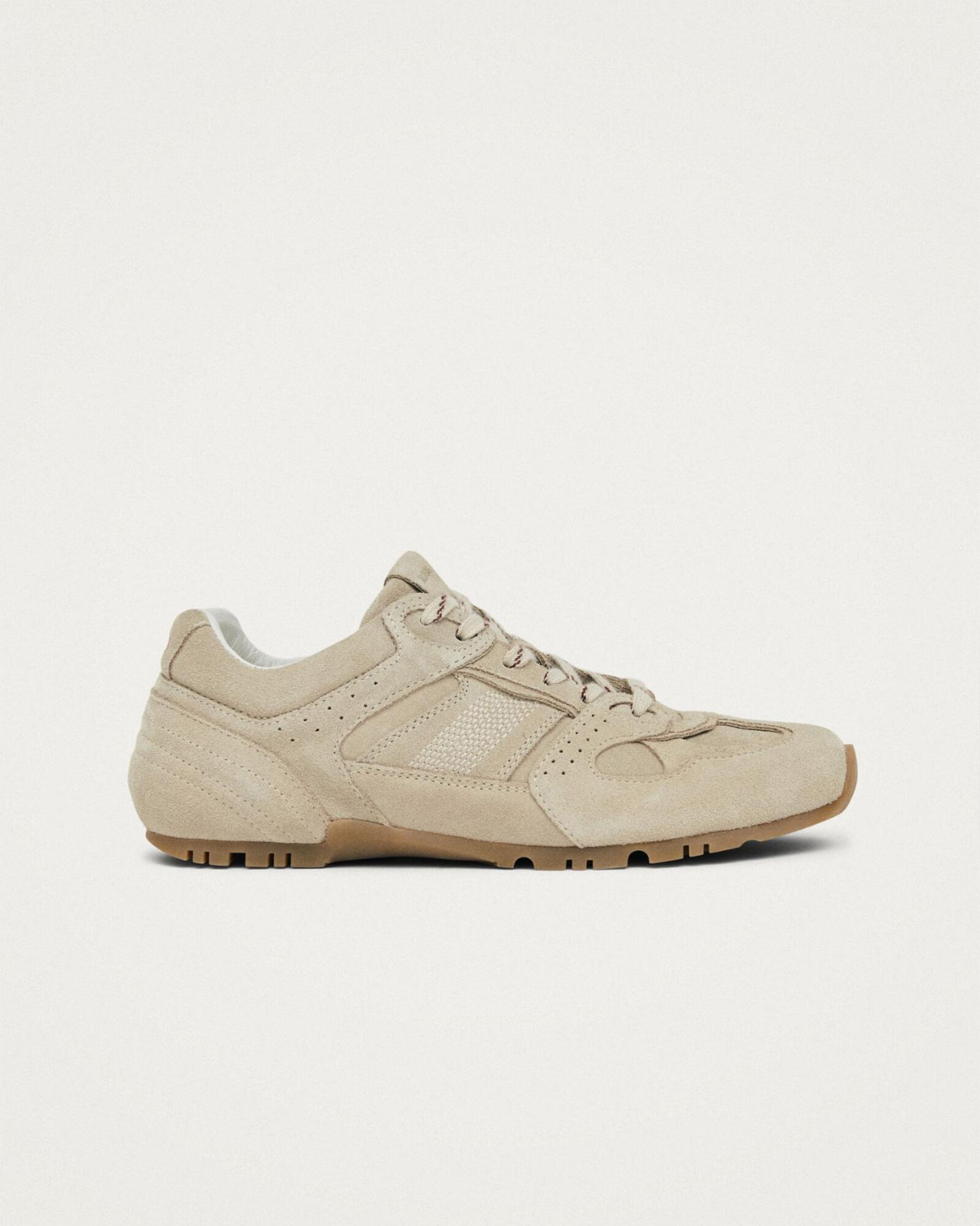 ALOHAS TB.56 Suede Cream Leather Sneakers