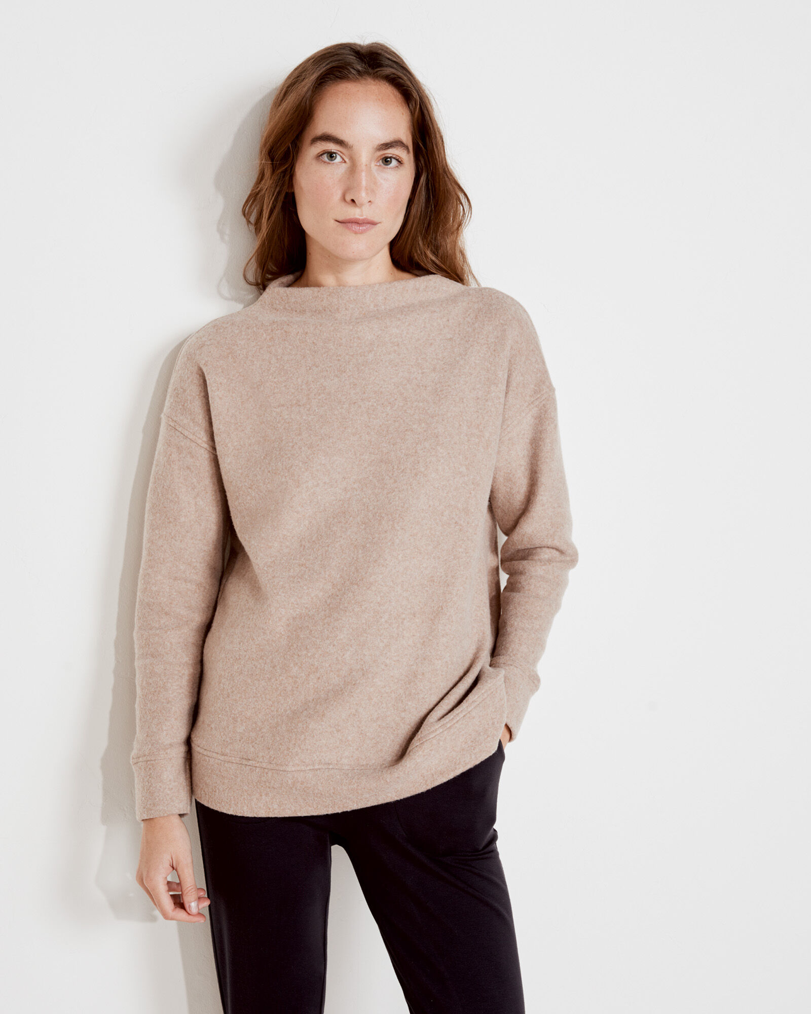 Funnel Neck Fleece Pullover Haven Well Within