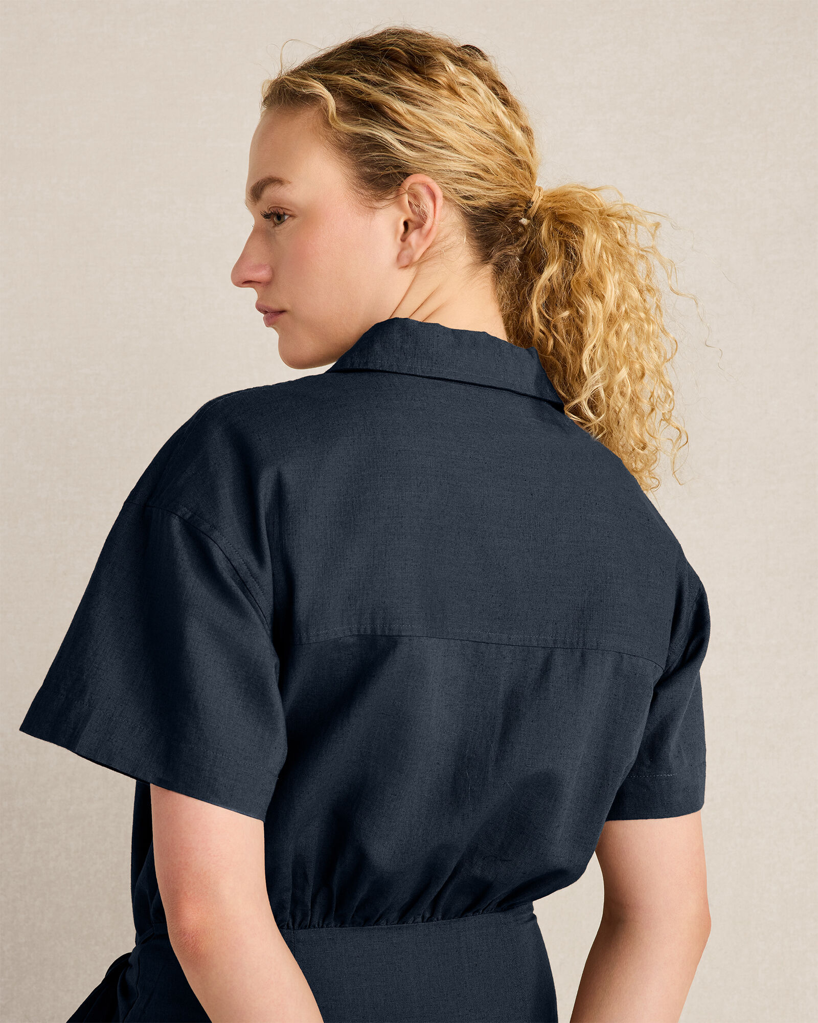Organic Cotton Linen Wrap Dress