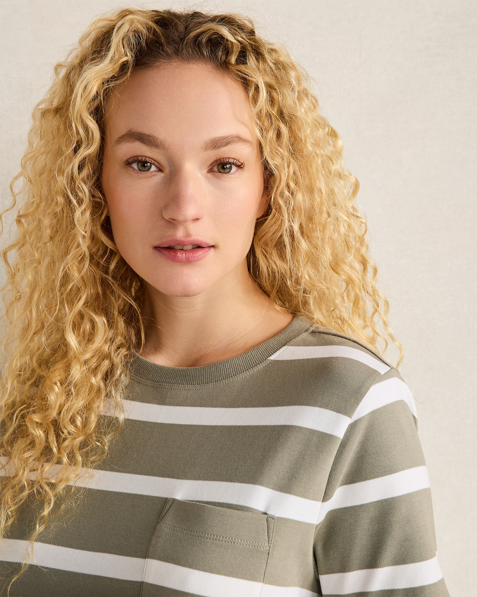 Organic Cotton Interlock Striped Short Sleeve Dress