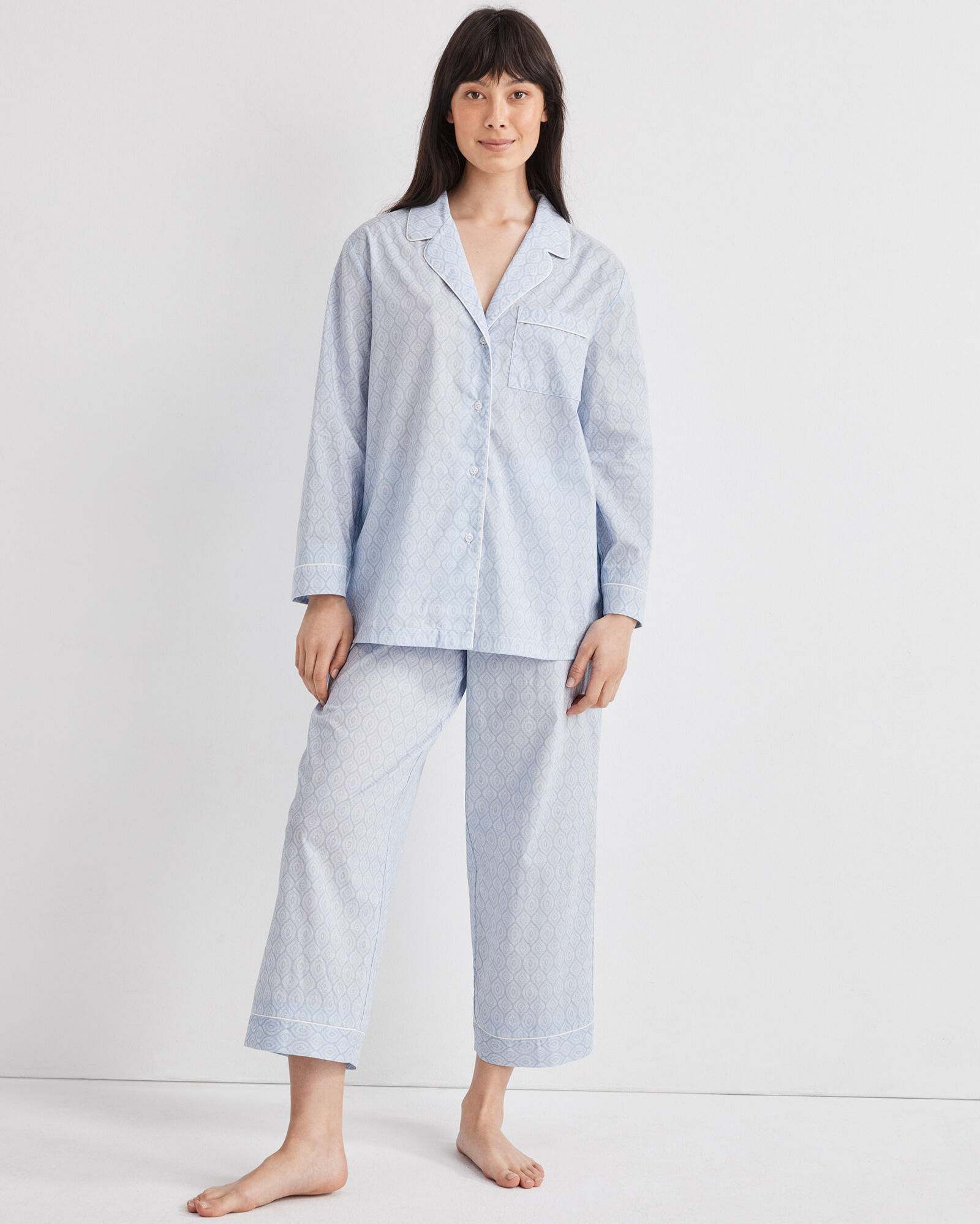 Lightweight Organic Cotton Poplin Pajama Pants