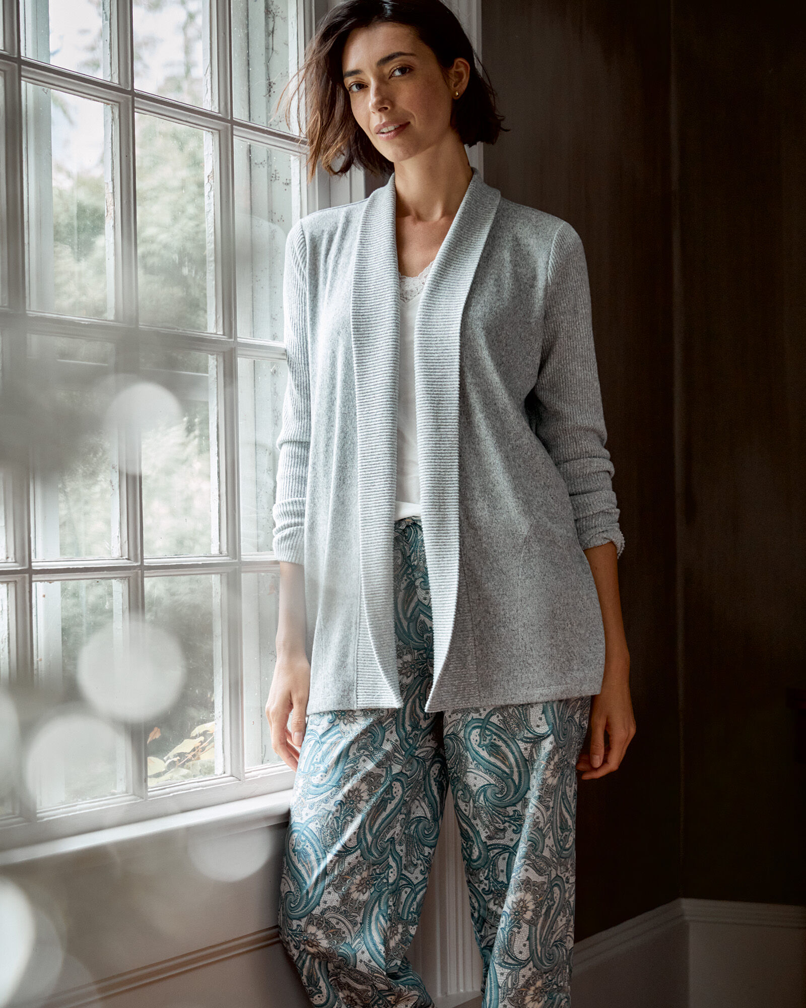 Organic True Cotton Paisley Drawstring Pants
