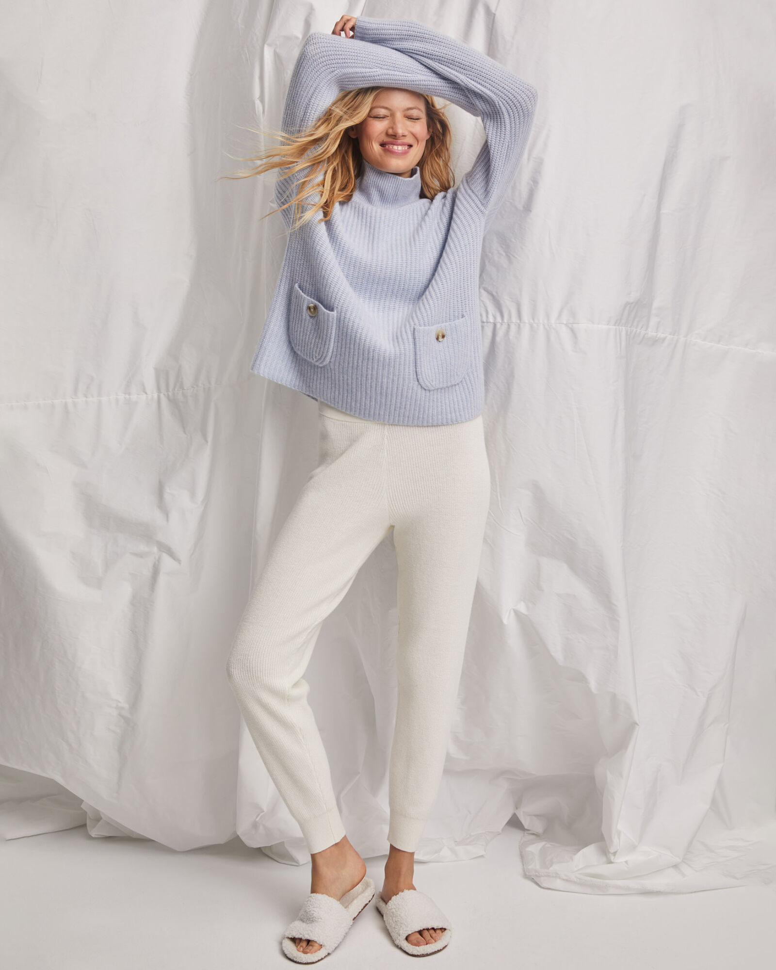 Cashmere Funnel Neck Sweater