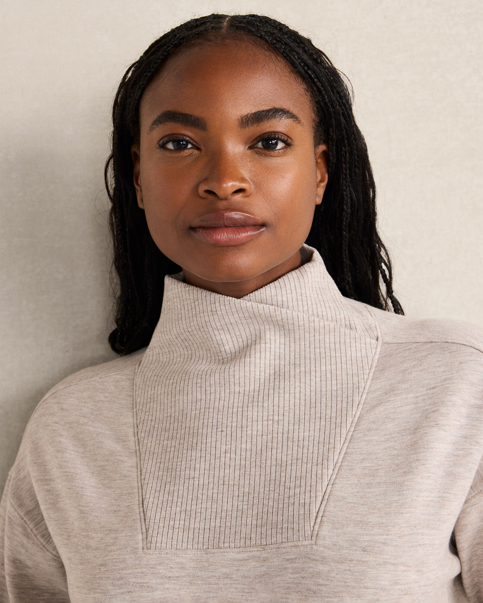 Fleece Crossover Sweatshirt