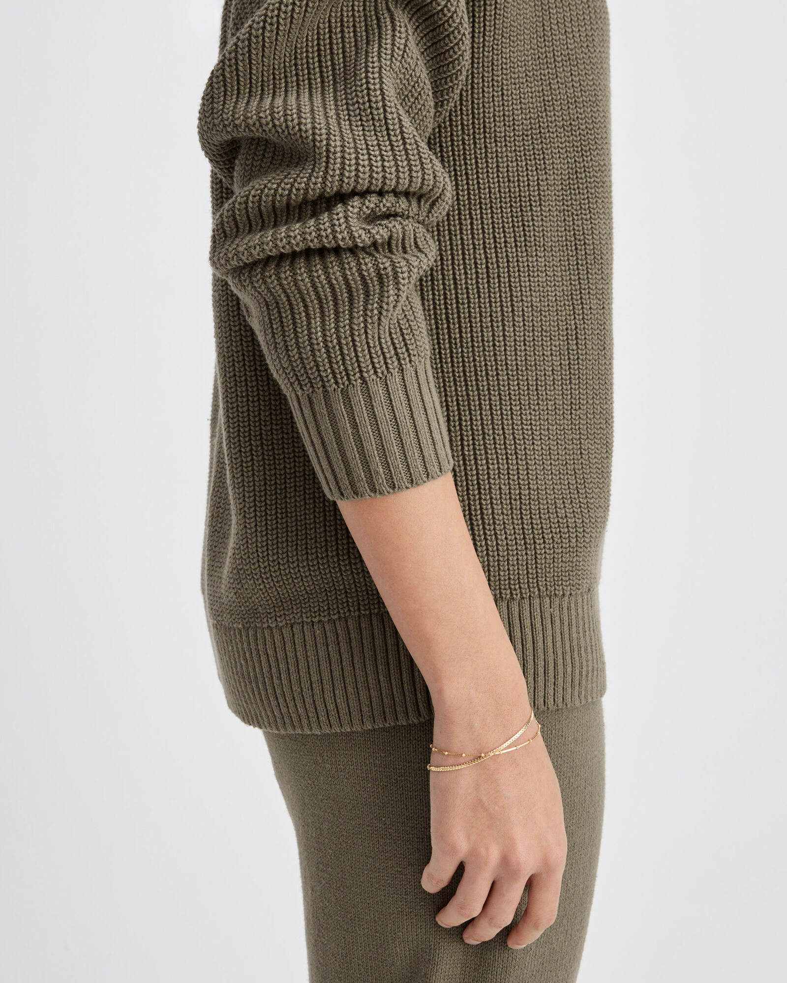 Organic Cotton Mock Neck Sweater