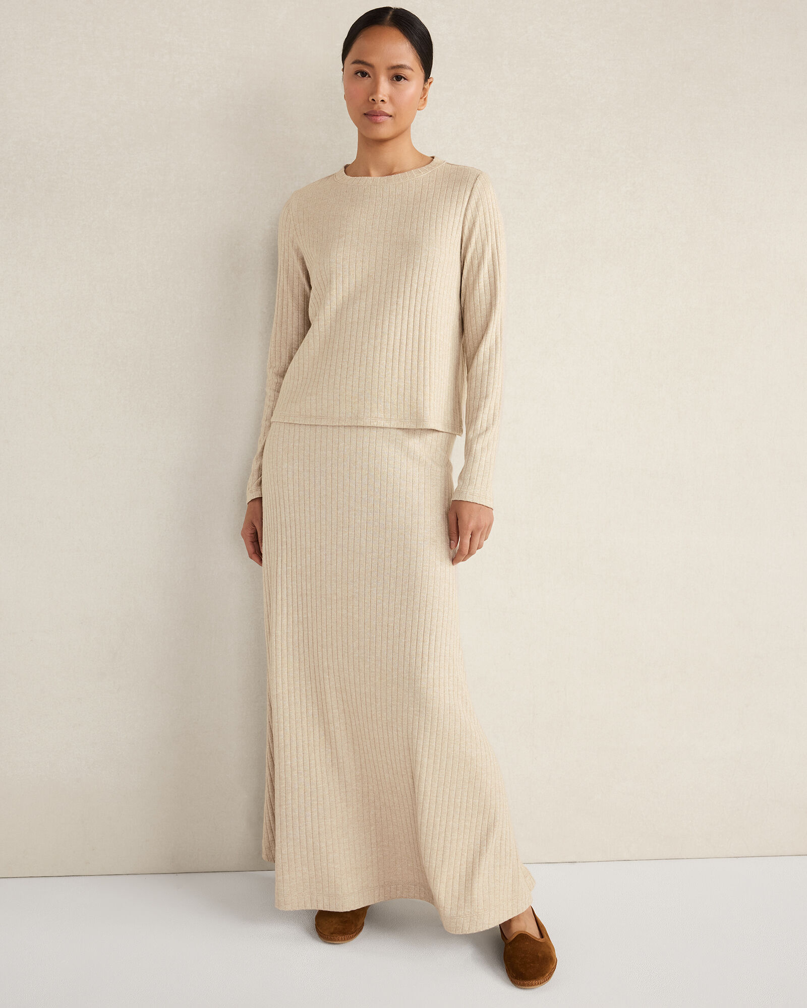 Lurex Rib Knit Top