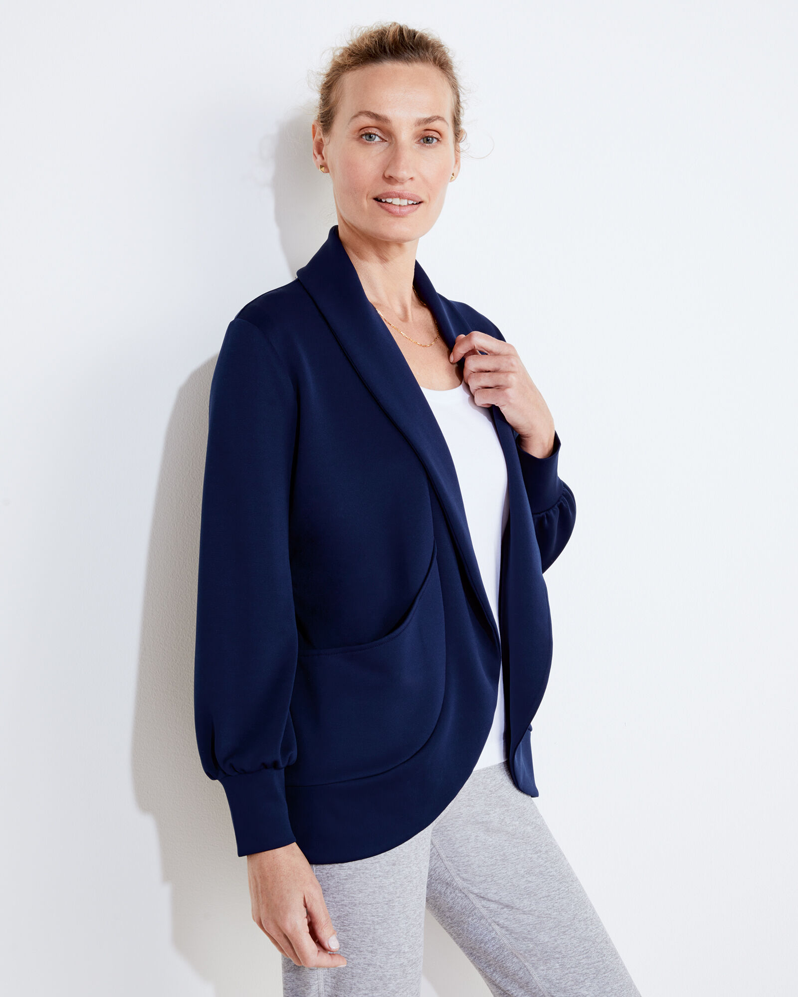 Womens jersey cardigan top