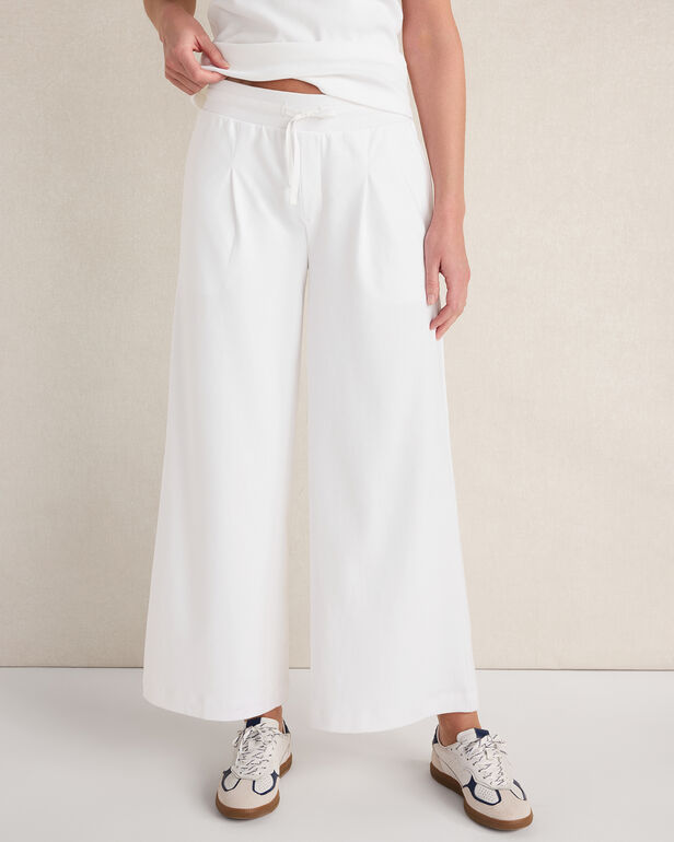 Organic Cotton Interlock Pleated Pants