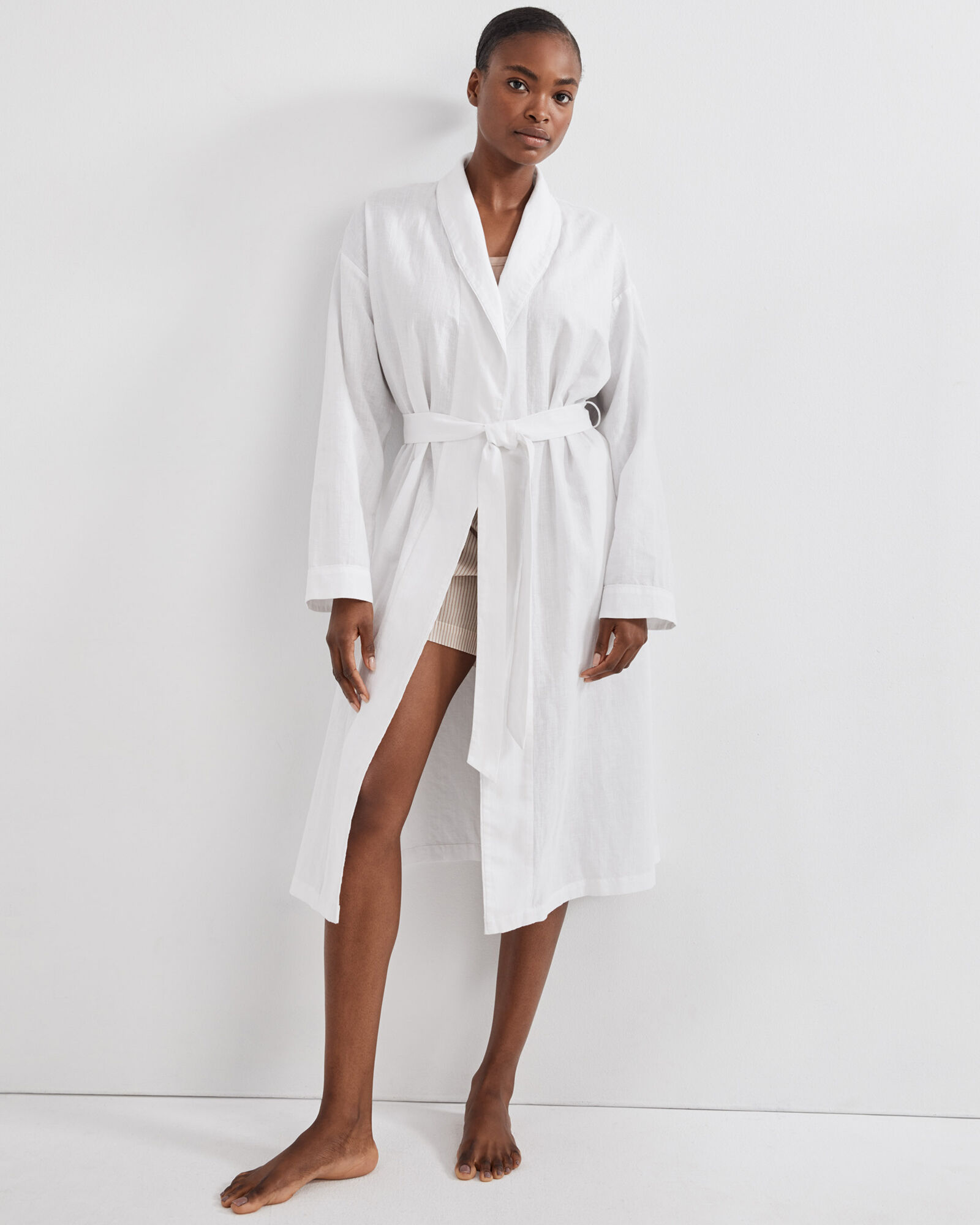 Womens linen store dressing gown