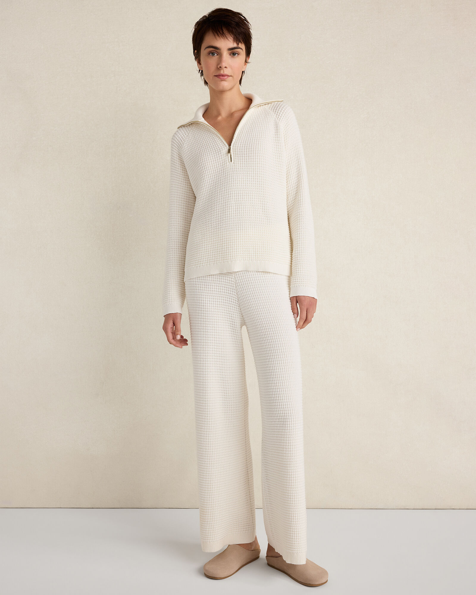 Organic Cotton Cashmere Waffle Pullover