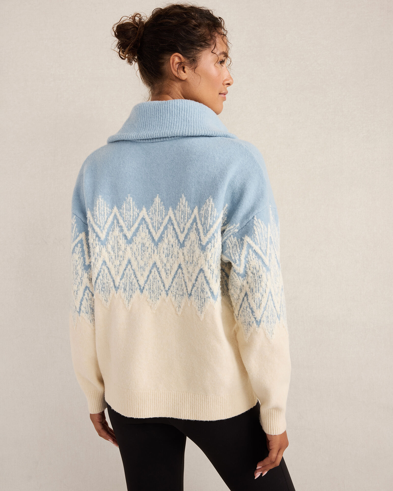 Varley Heda Fairisle Half Zip Sweater