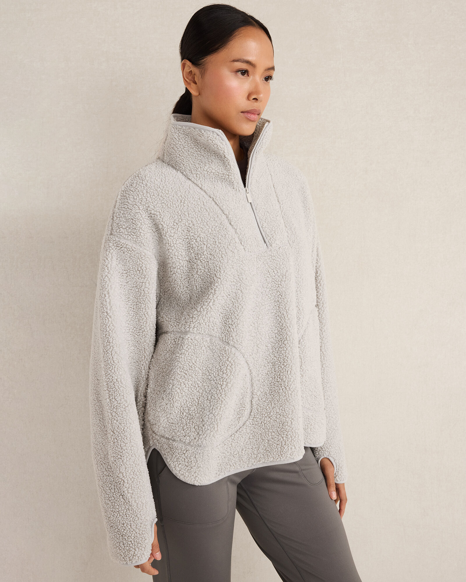 Sherpa Half-Zip Mockneck Pullover | Haven Well Within