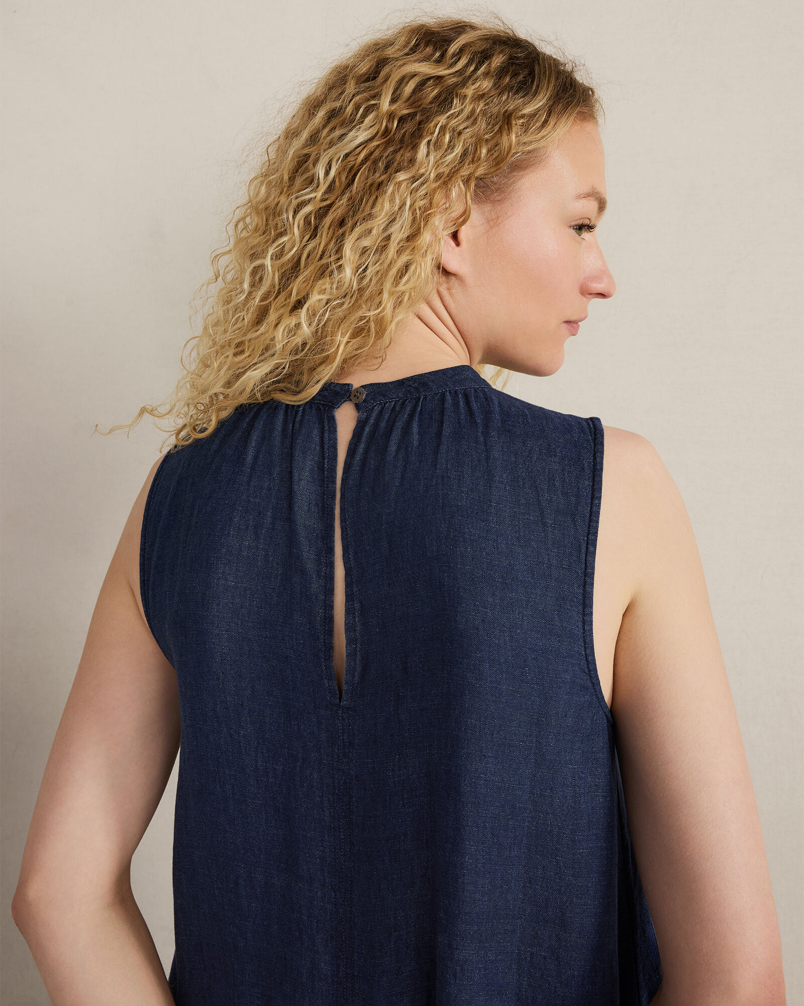 Linen Tiered Midi Dress