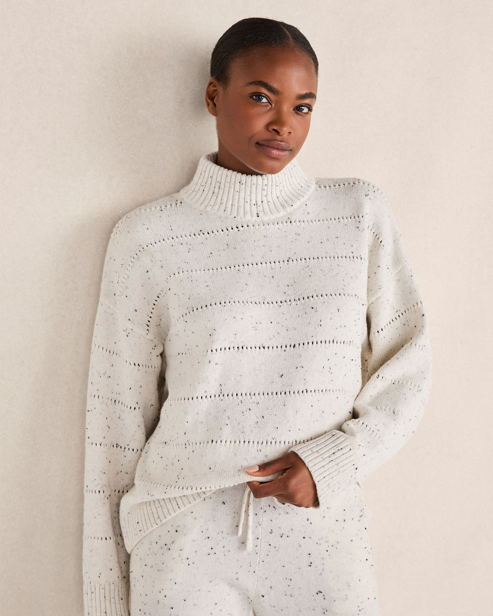 ★sale★TFW49 MOCK NECK KNIT Tweed Mockneck Sweater | Haven Well Within