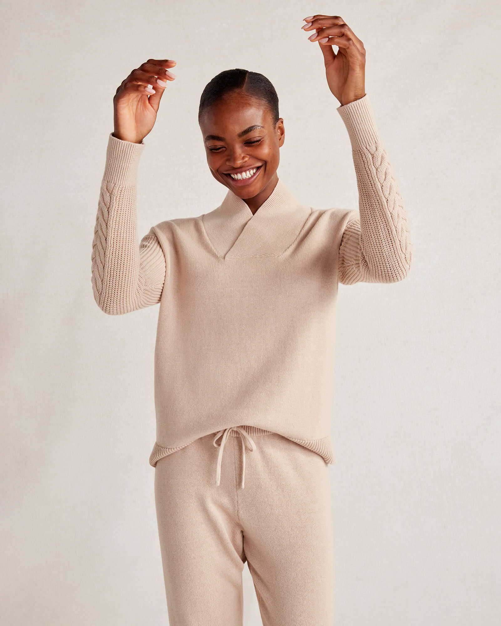 Organic Cotton Cashmere Shawl Collar Sweater